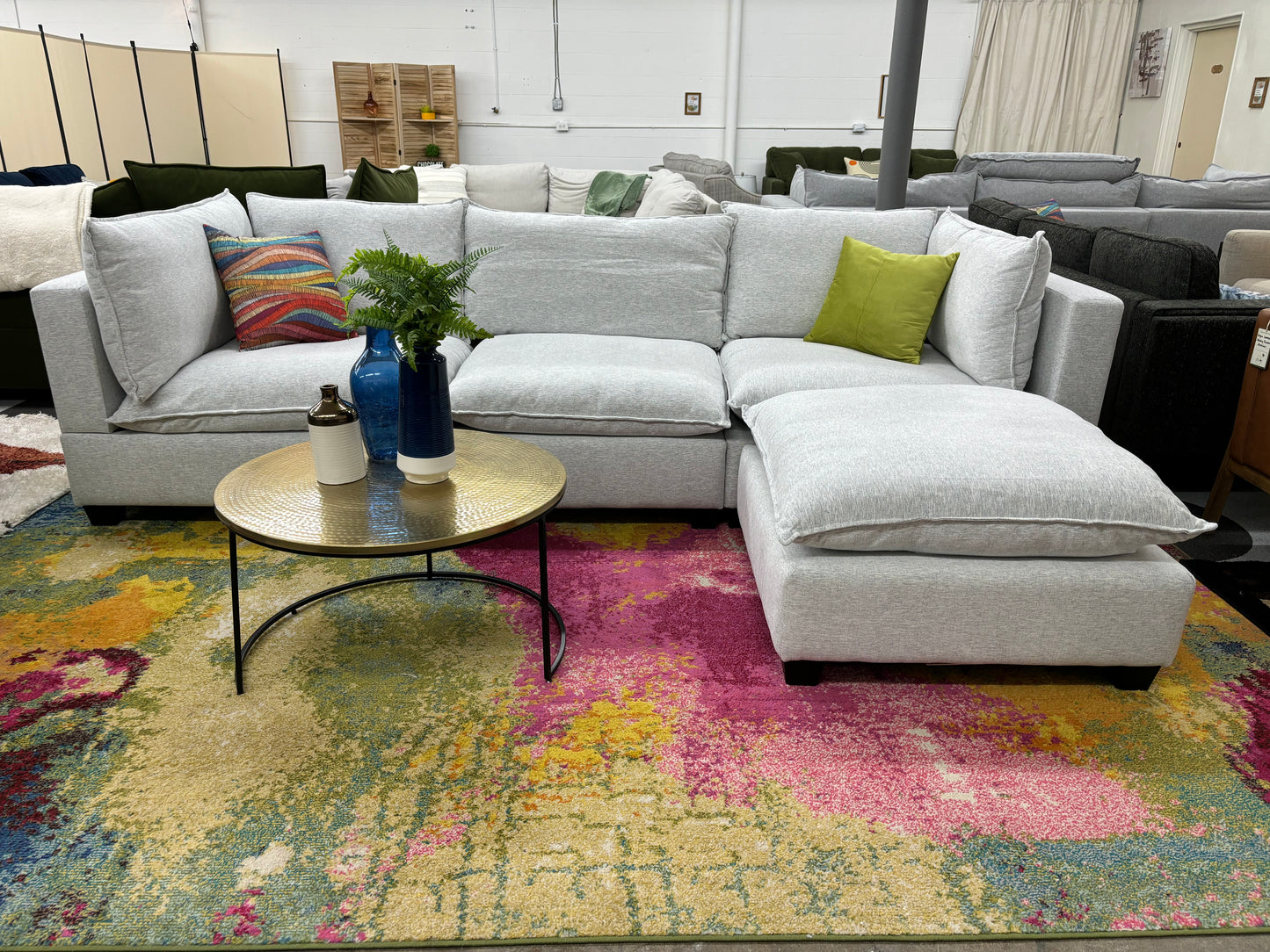 Pastel Grey SKY Modular Cloud Sofa + Ottoman