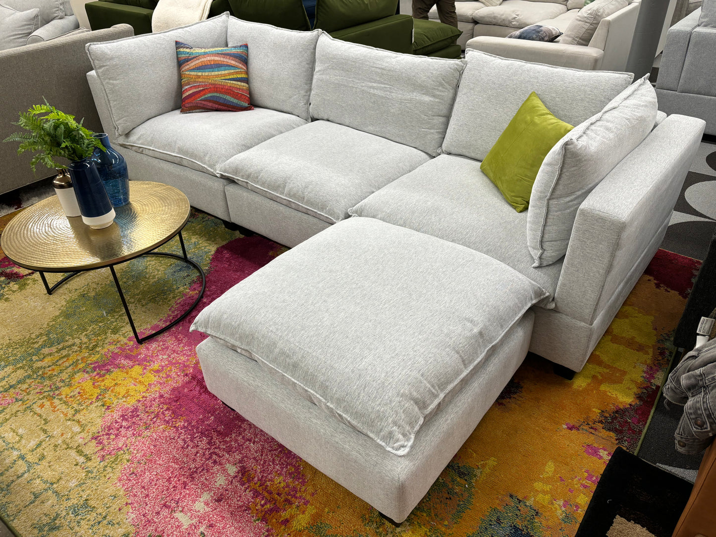 Pastel Grey SKY Modular Cloud Sofa + Ottoman