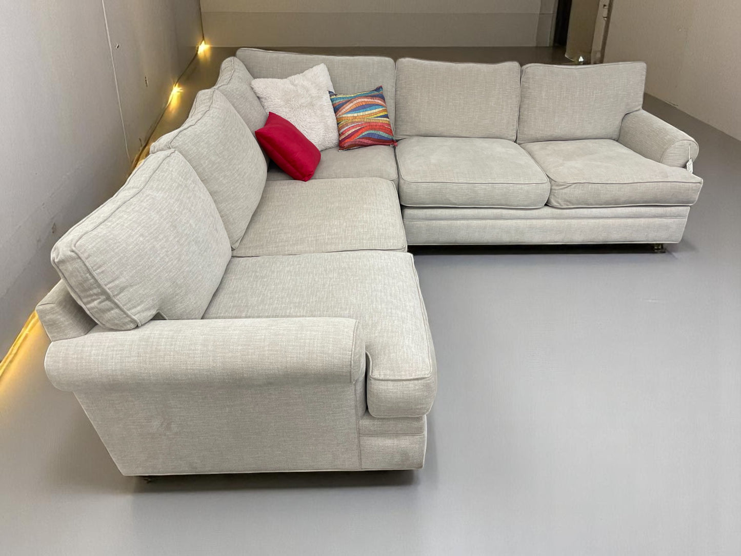 Beige Cindy Crawford L Shape Sectional