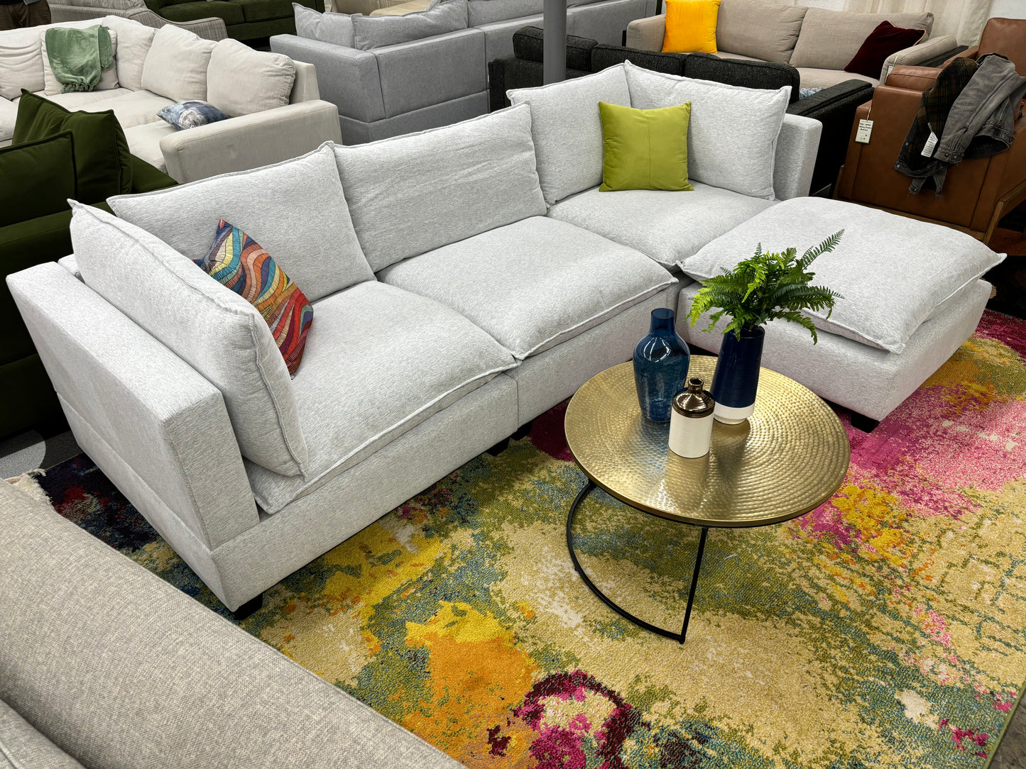 Pastel Grey SKY Modular Cloud Sofa + Ottoman
