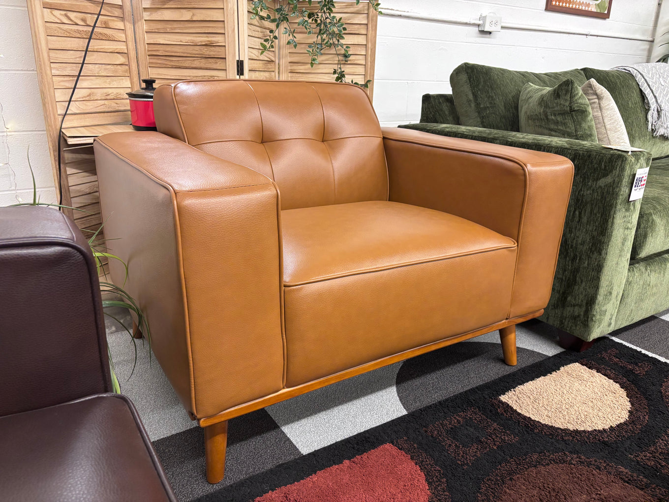 Whiskey Brown Destiny Armchair - Reclaimed Elegance