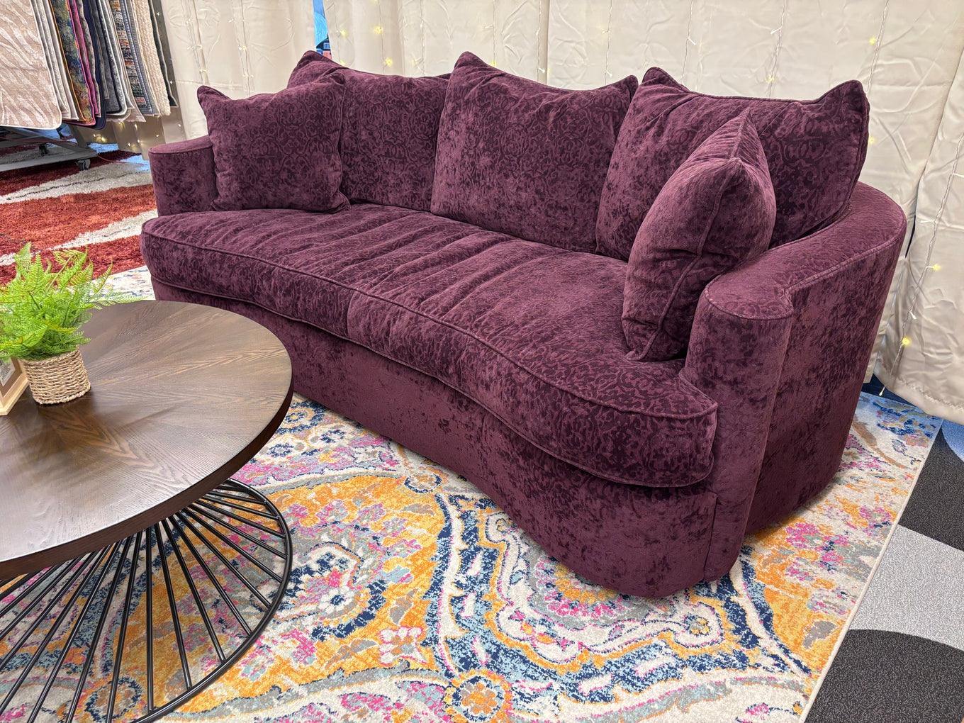 Deep Purple Bernhardt Vintage Sofa