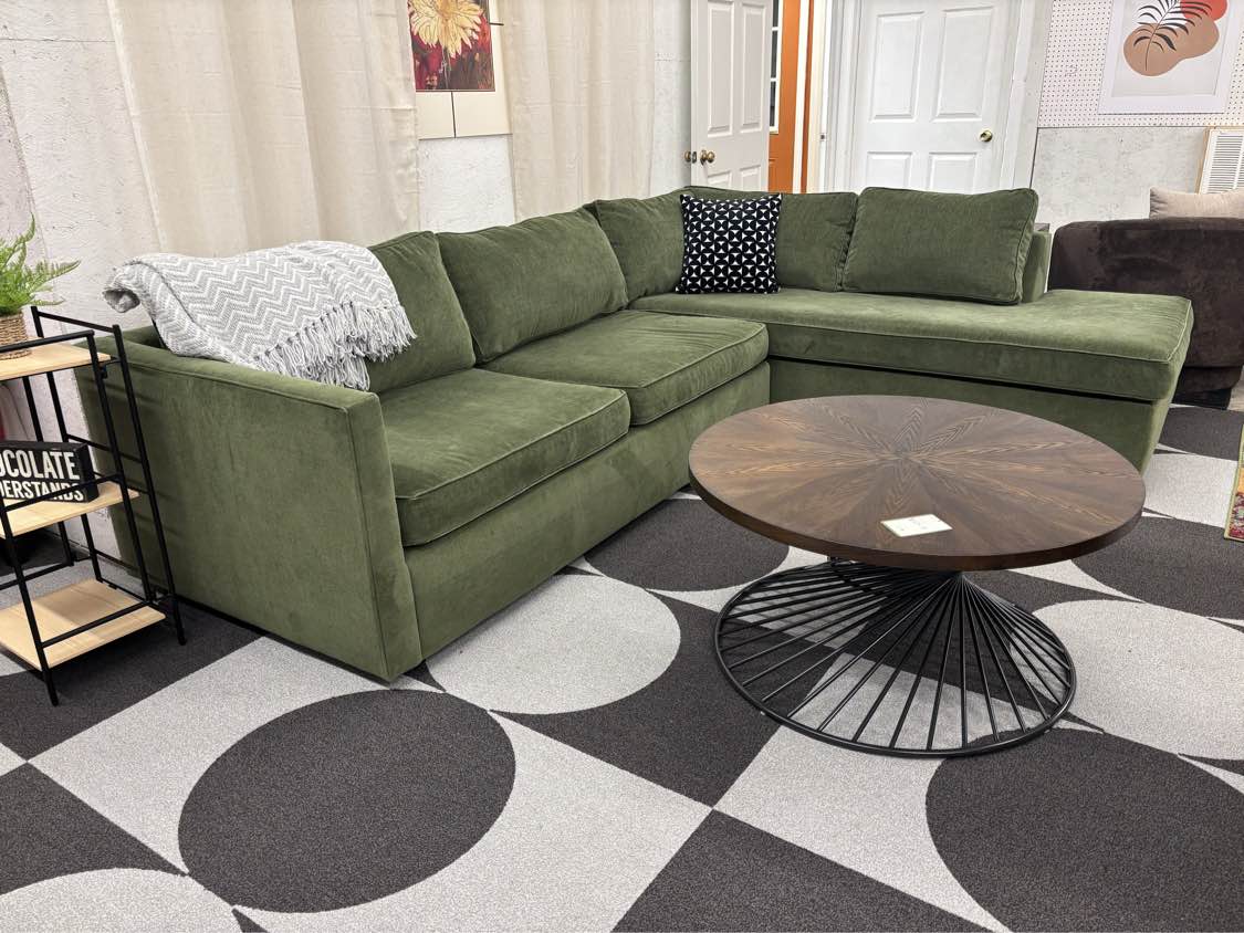 Tarragon West Elm Harris Right-Facing Chaise Sectional