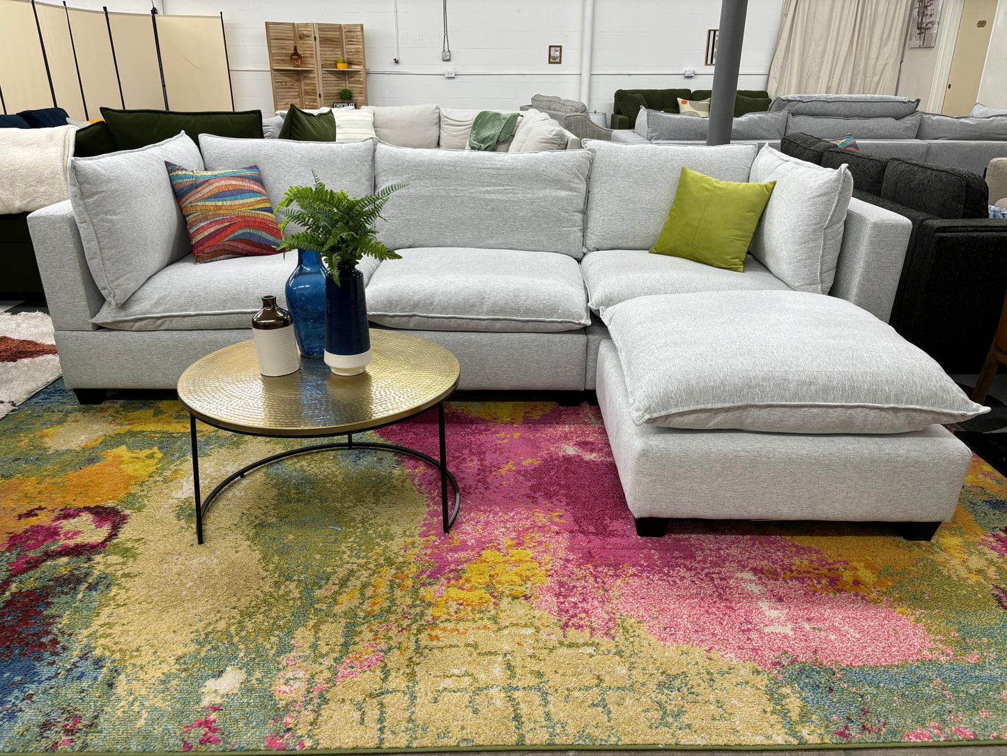 Pastel Grey SKY Modular Cloud Sofa + Ottoman
