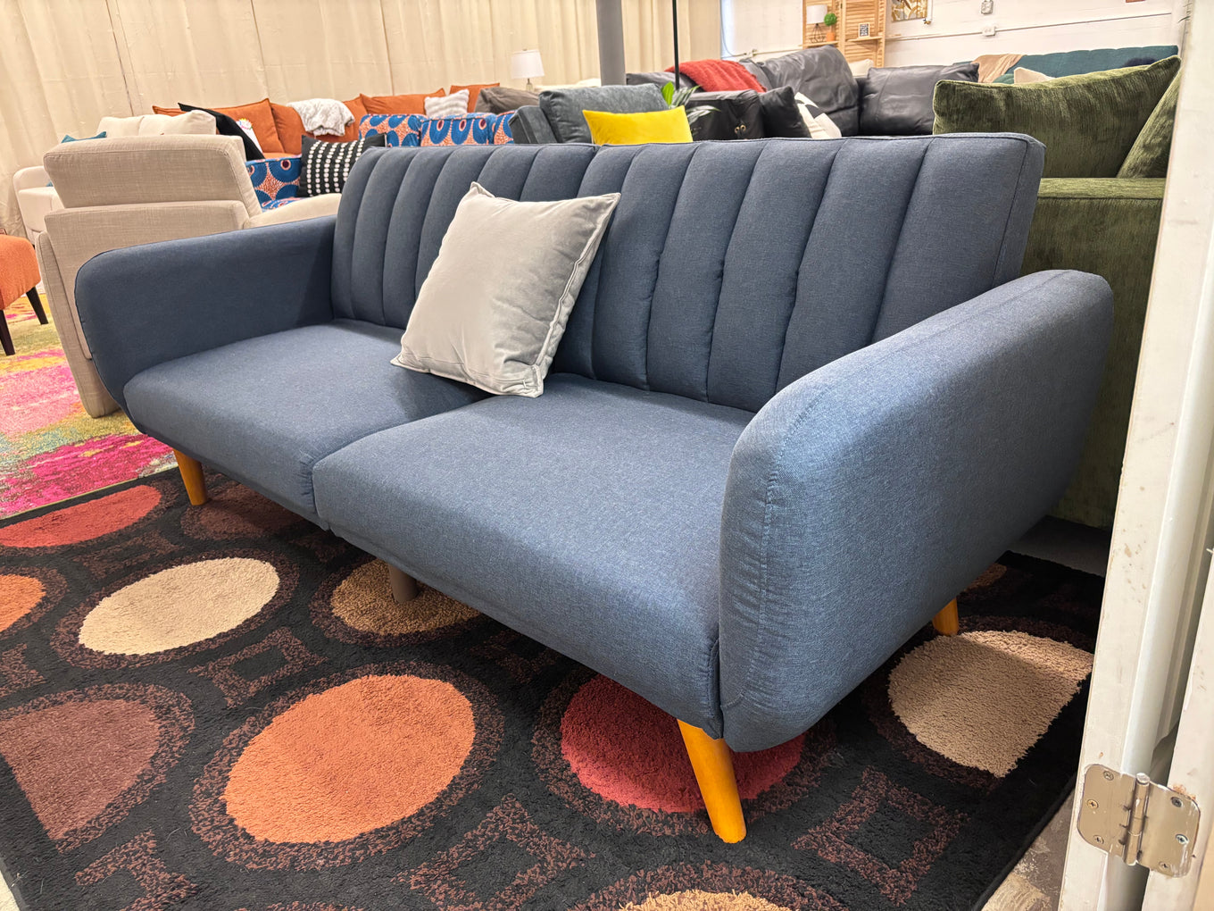 Navy Blue Futon Sofa