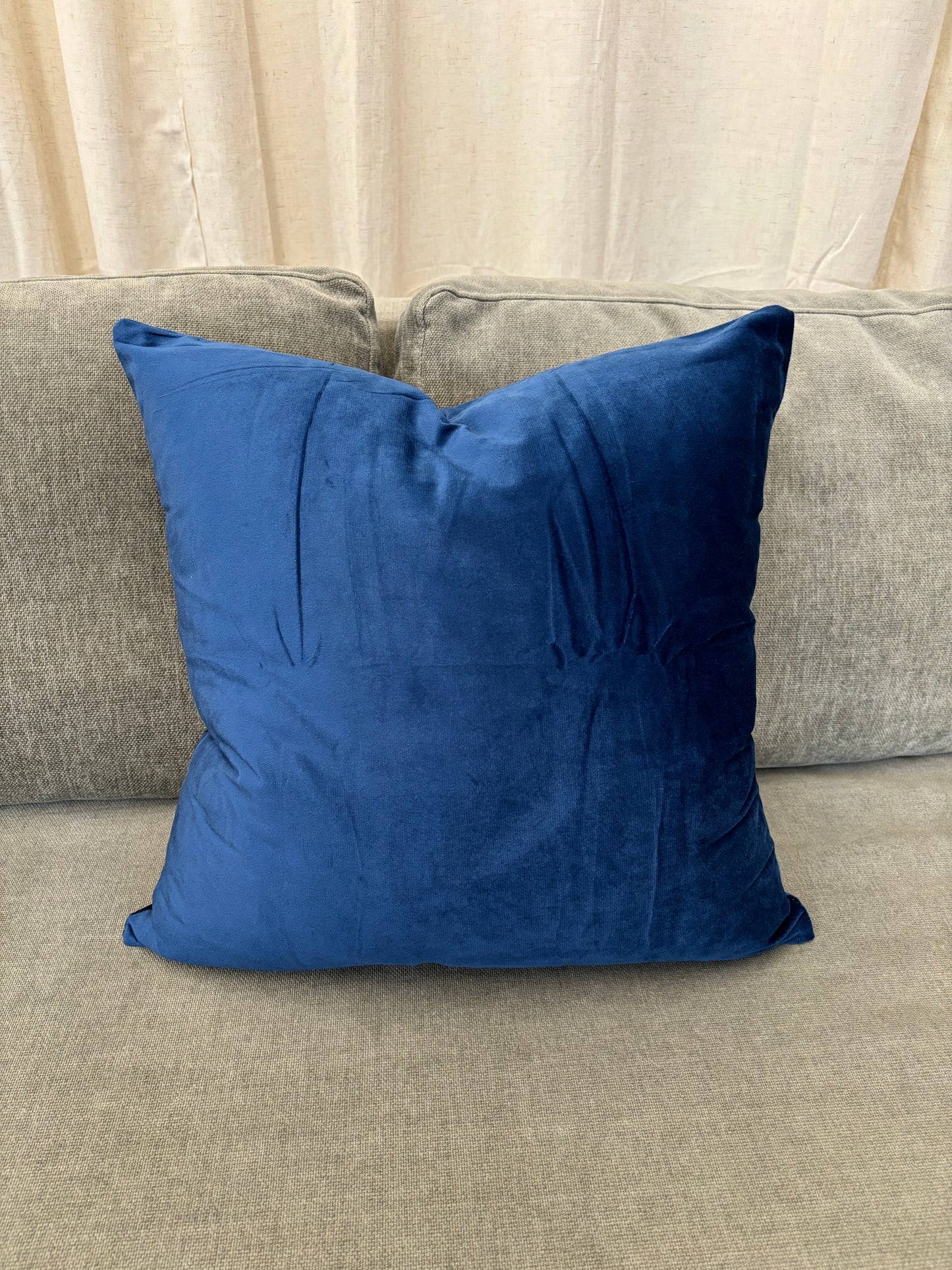 Blue Velvet Synthetic Down Pillow