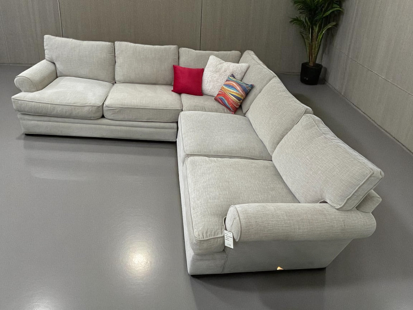 Beige Cindy Crawford L Shape Sectional