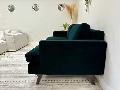 Teal Velvet Lido 2 Seater Sofa