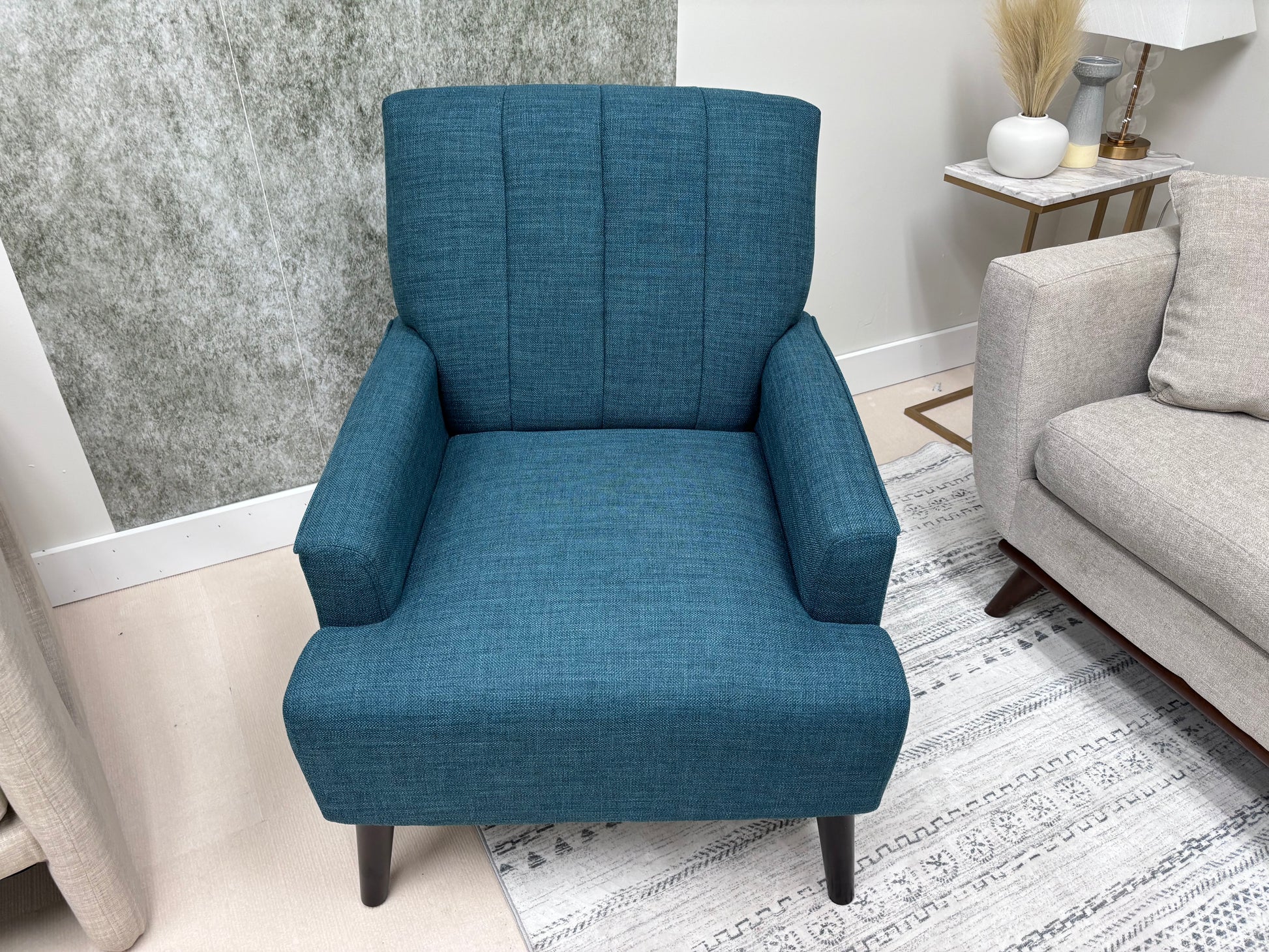 Teal Kiwi Armchair - Reclaimed Elegance