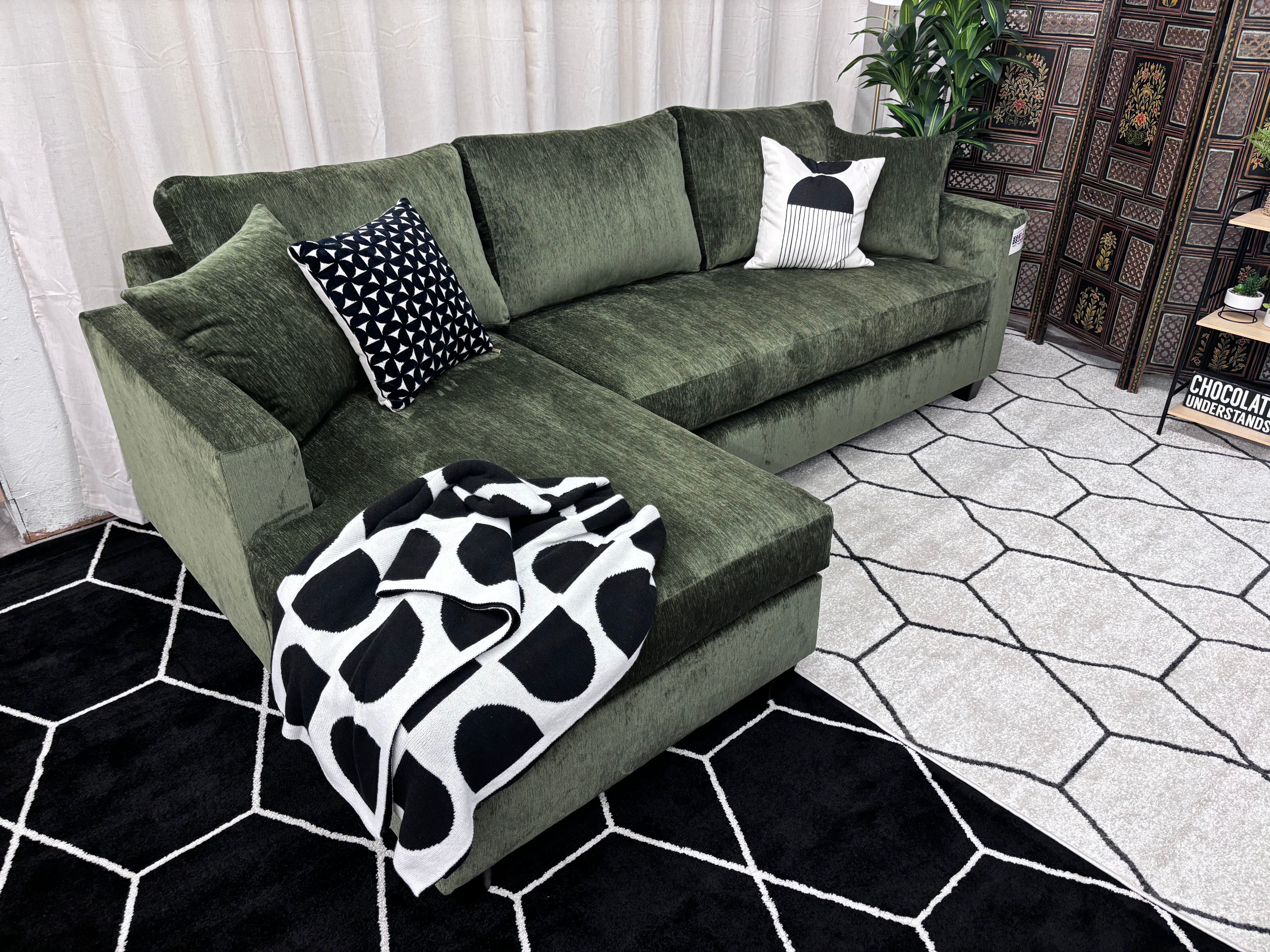 Juniper Green Harpeth Chaise Sectional