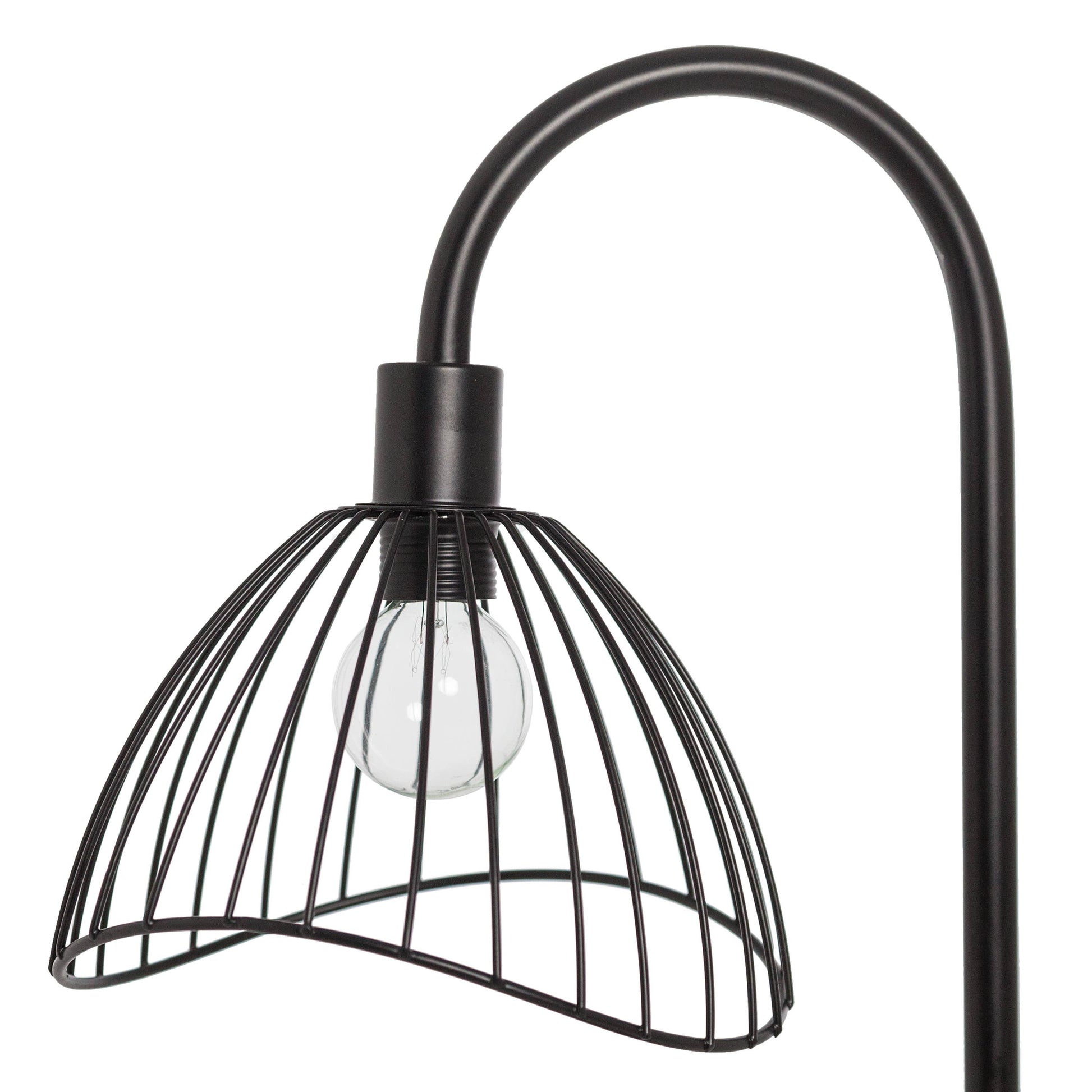 Candlestick Base Black Dome Shade Table Lamp - Reclaimed Elegance