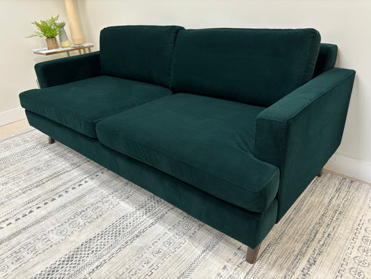 Teal Velvet Lido 2 Seater Sofa