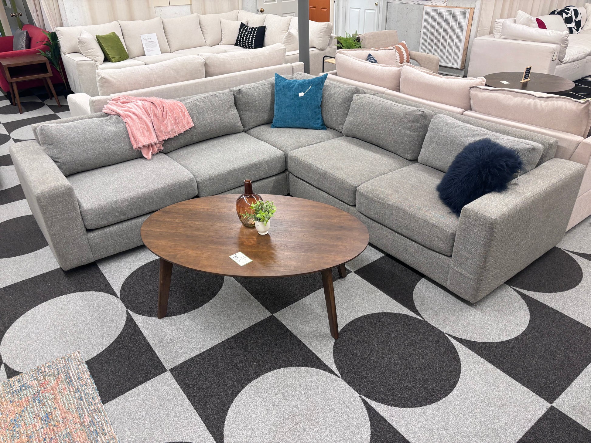 Pewter West Elm Urban Corner Sectional - Reclaimed Elegance