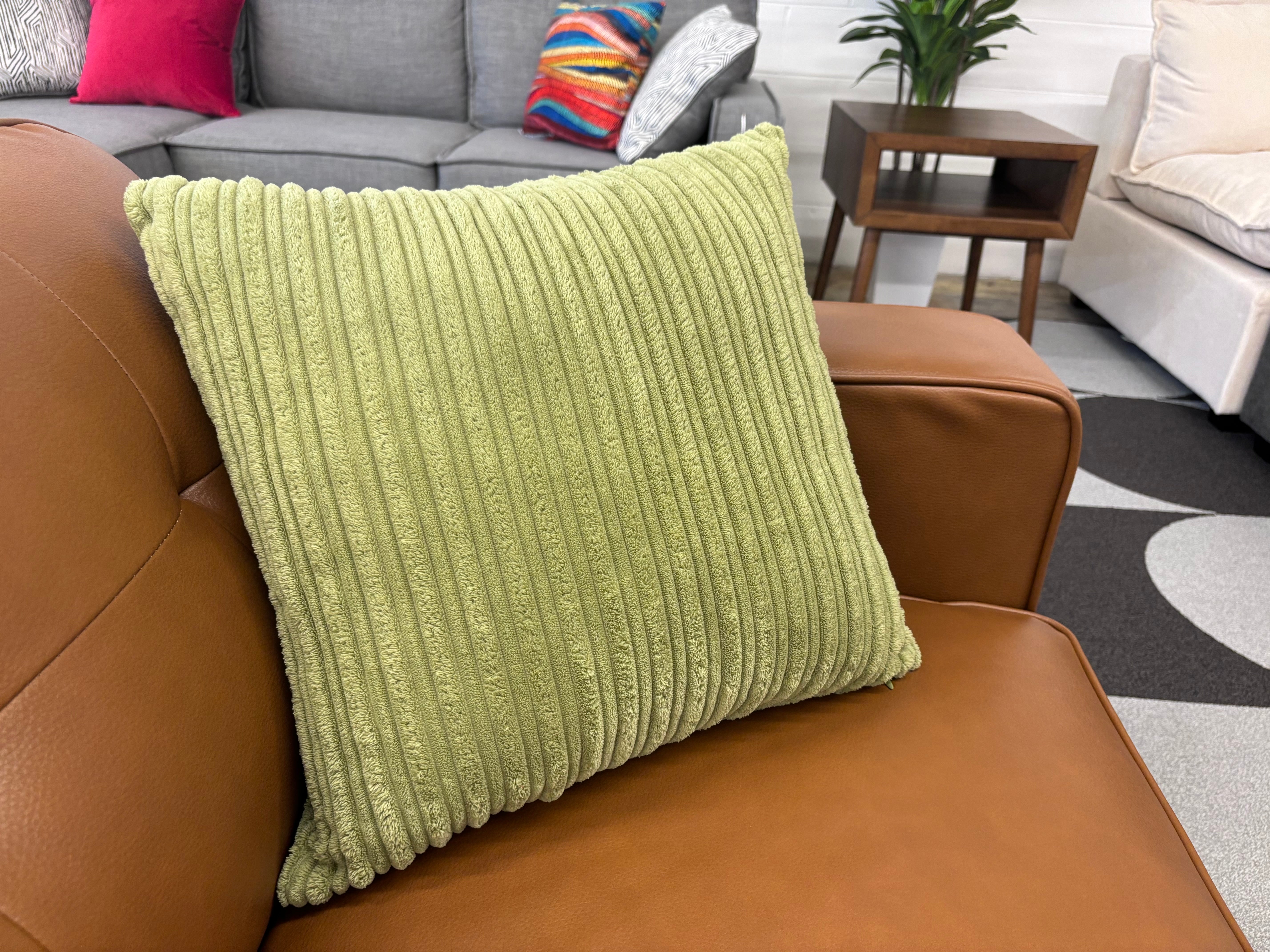 Lime Stripes Pillow