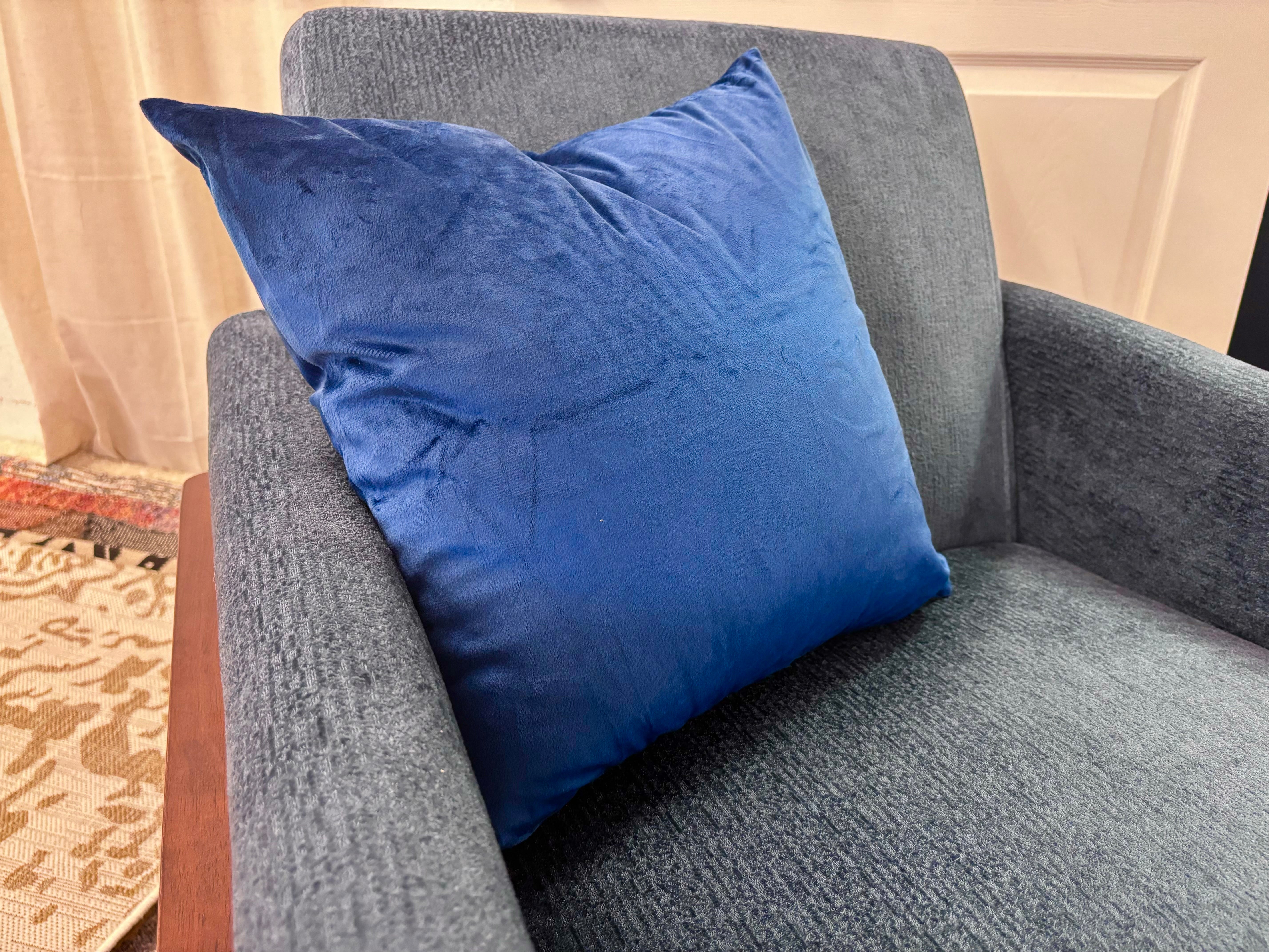 Royal Blue Velvet Pillow