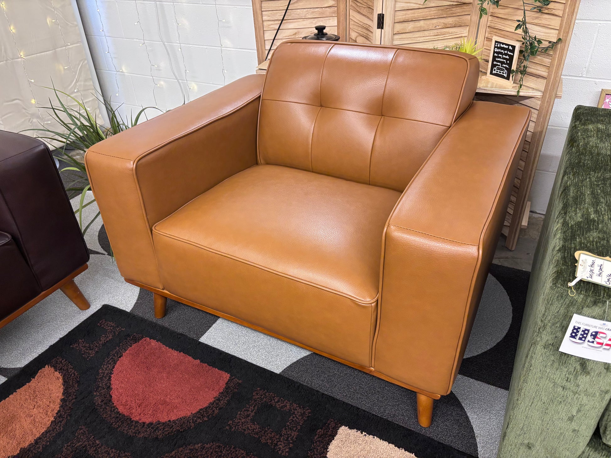 Whiskey Brown Destiny Armchair - Reclaimed Elegance