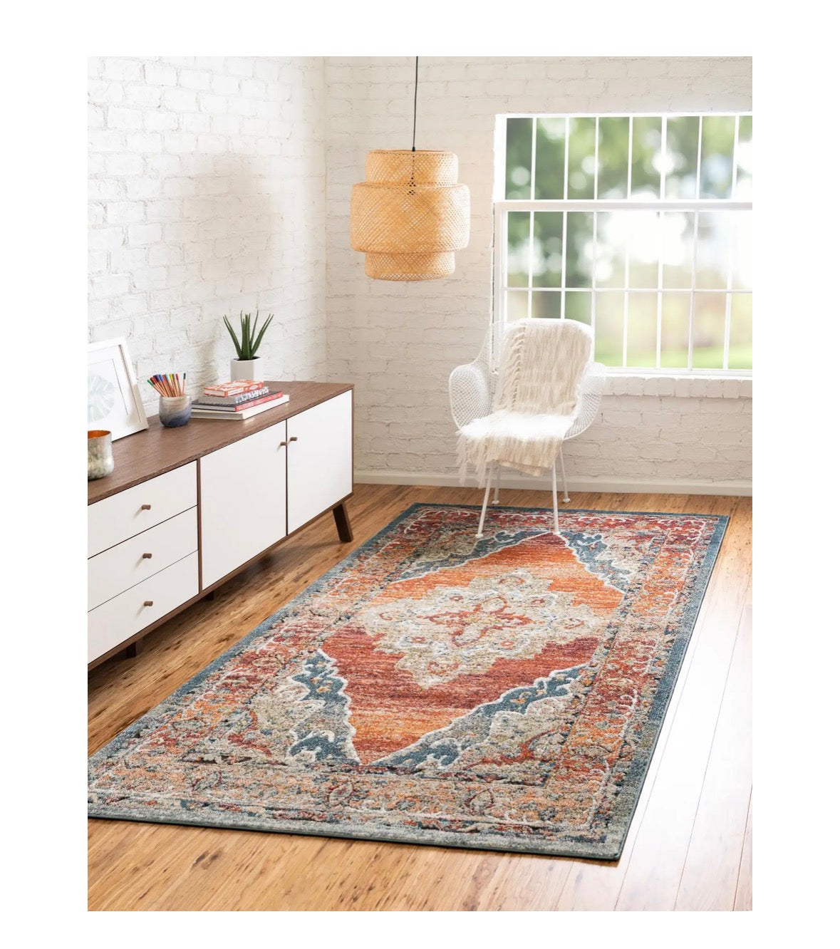 Rust Red 7' 10 x 10' Isabella Rectangle Rug