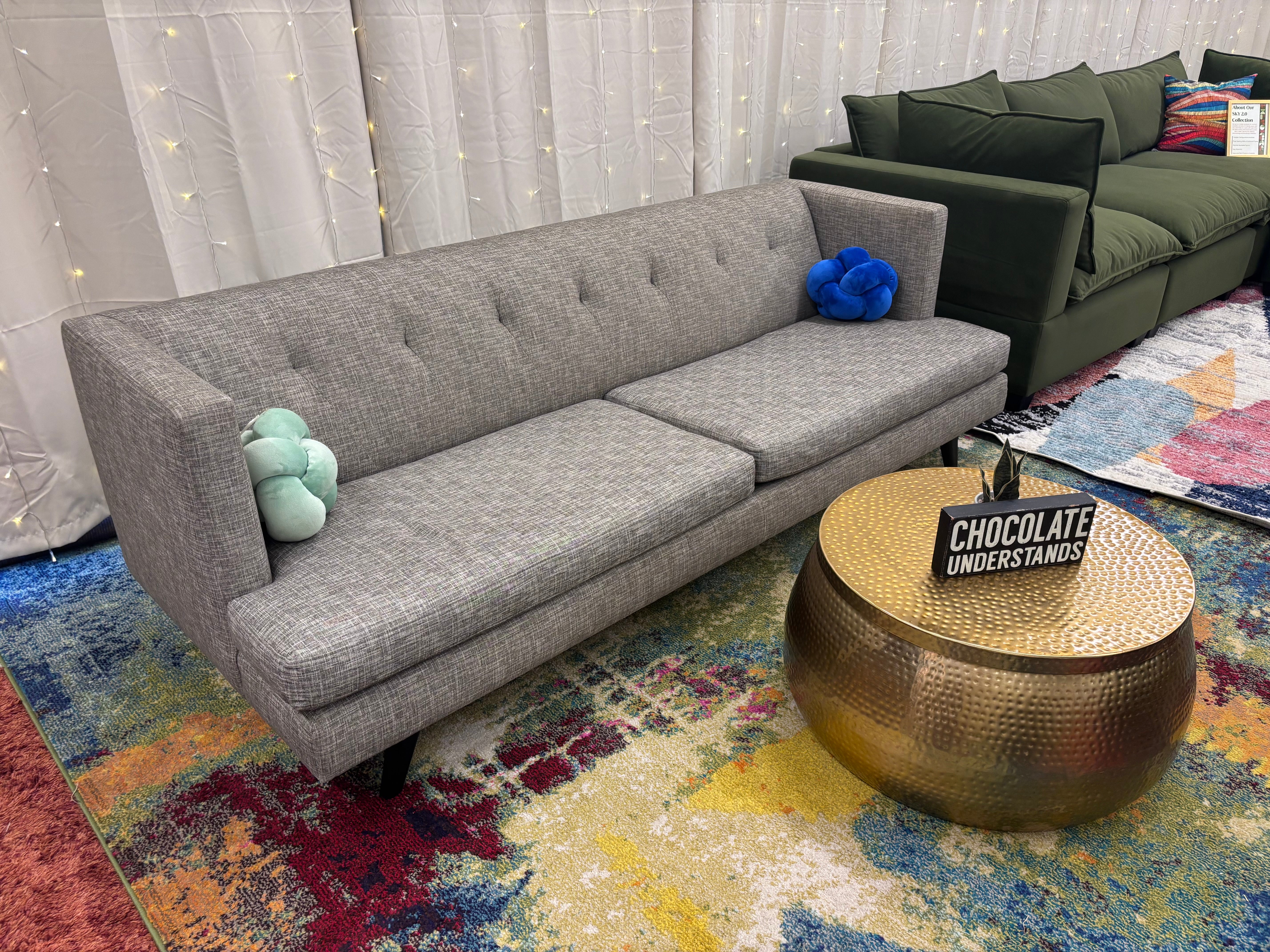 Platinum Hatch CB2 Sofa