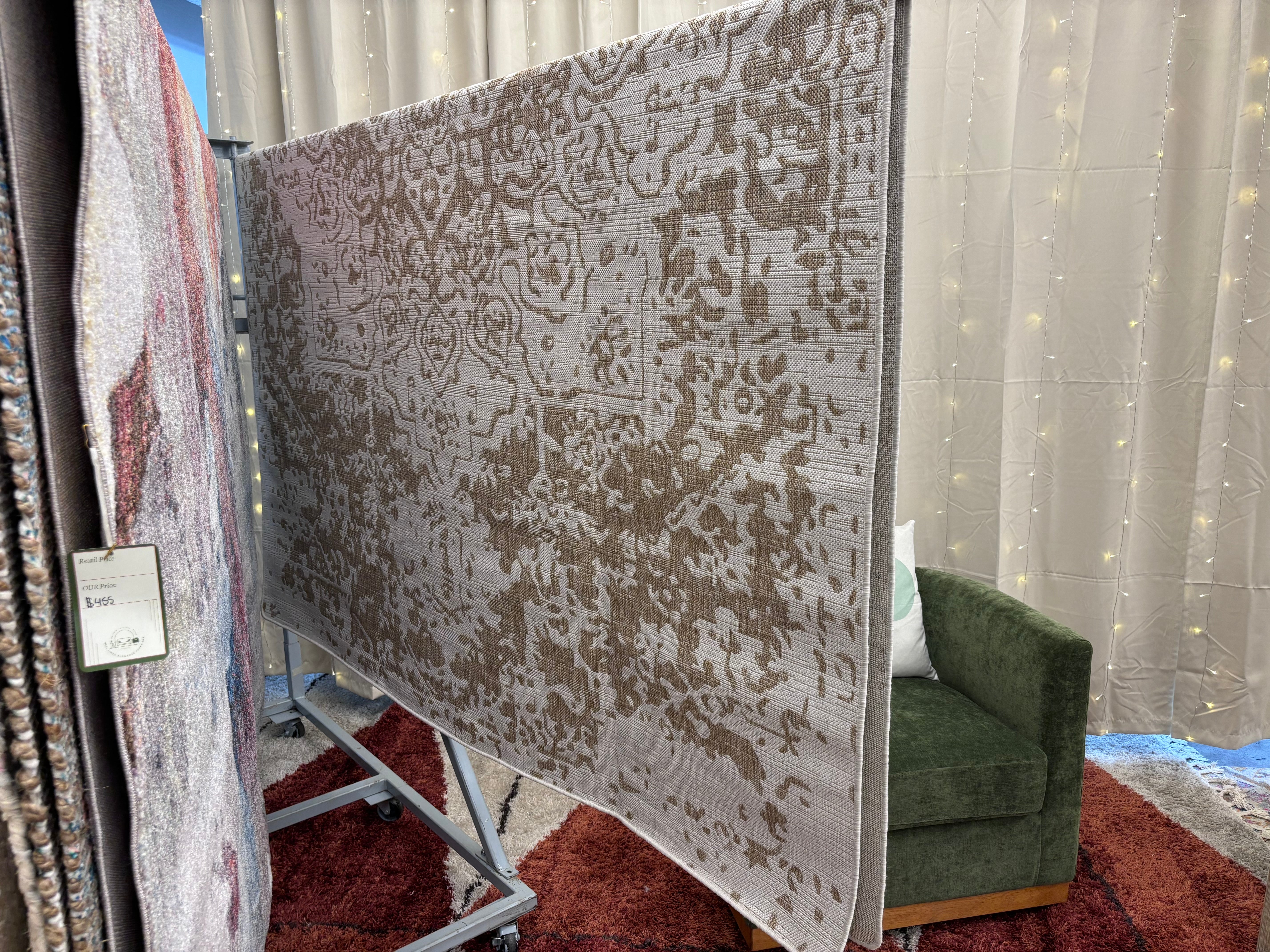 Beige 7'10x10' Jill Zarin Outdoor Rectangle Rug - Reclaimed Elegance