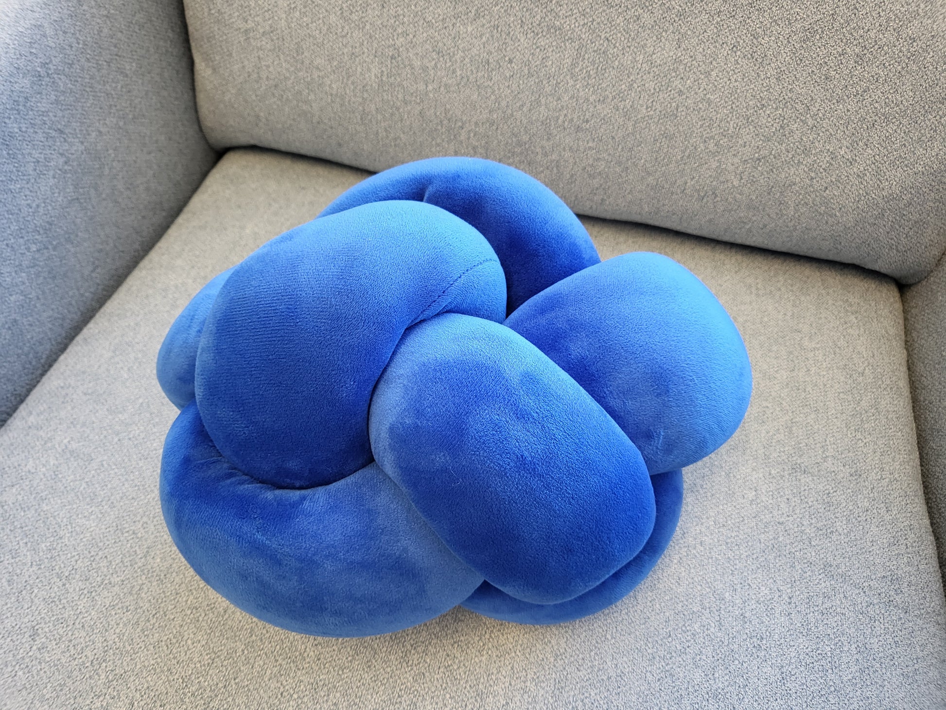 Cobalt Knot Throw Pillow - Reclaimed Elegance