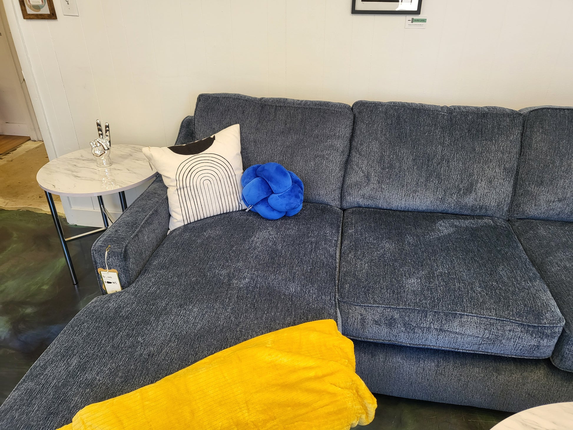 Cobalt Knot Throw Pillow - Reclaimed Elegance