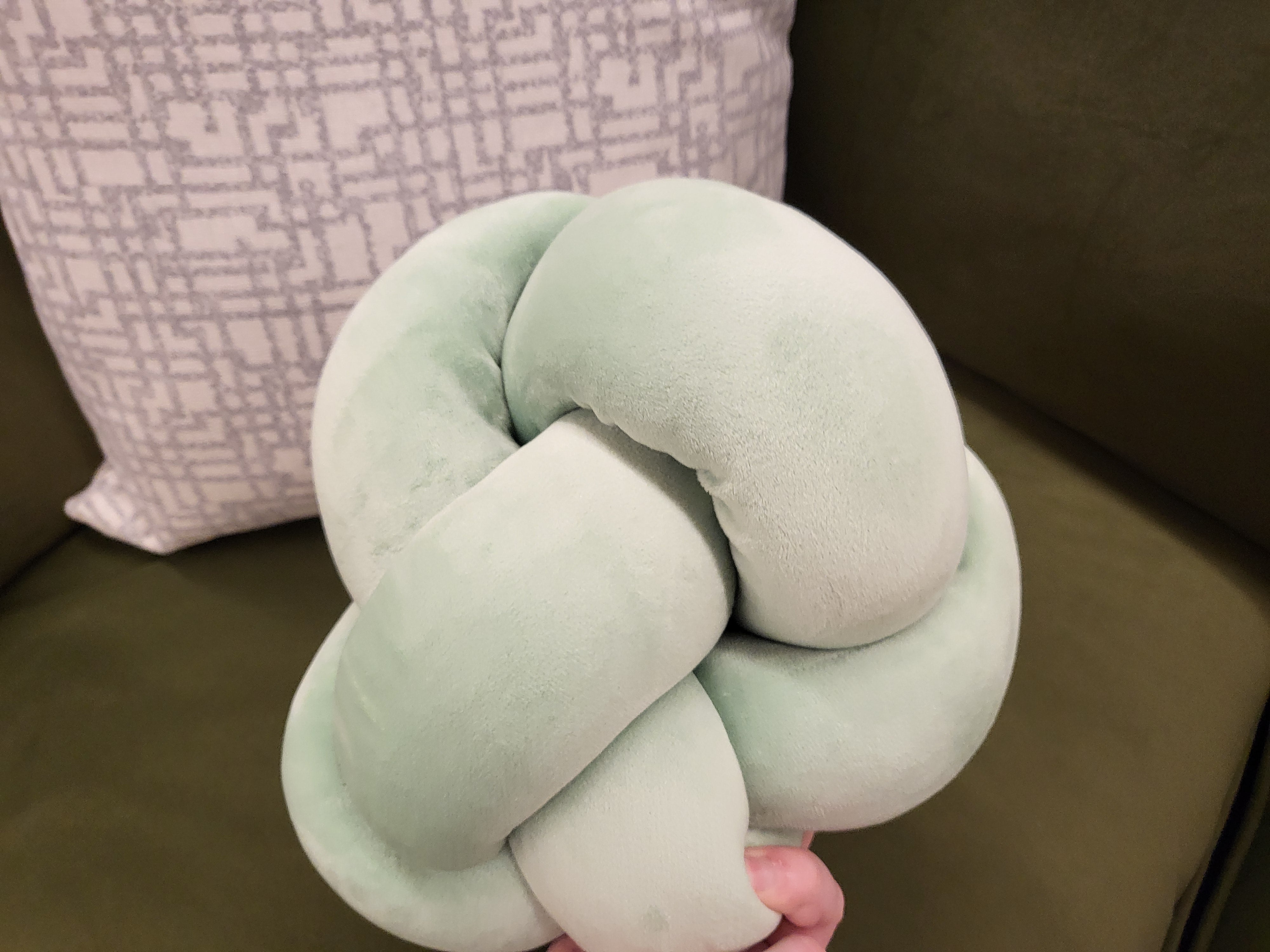 Mint Knot Throw Pillow - Reclaimed Elegance