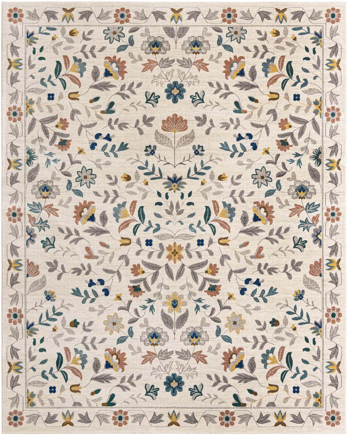 Ivory 8' x 10' Blossom Rectangle Rug