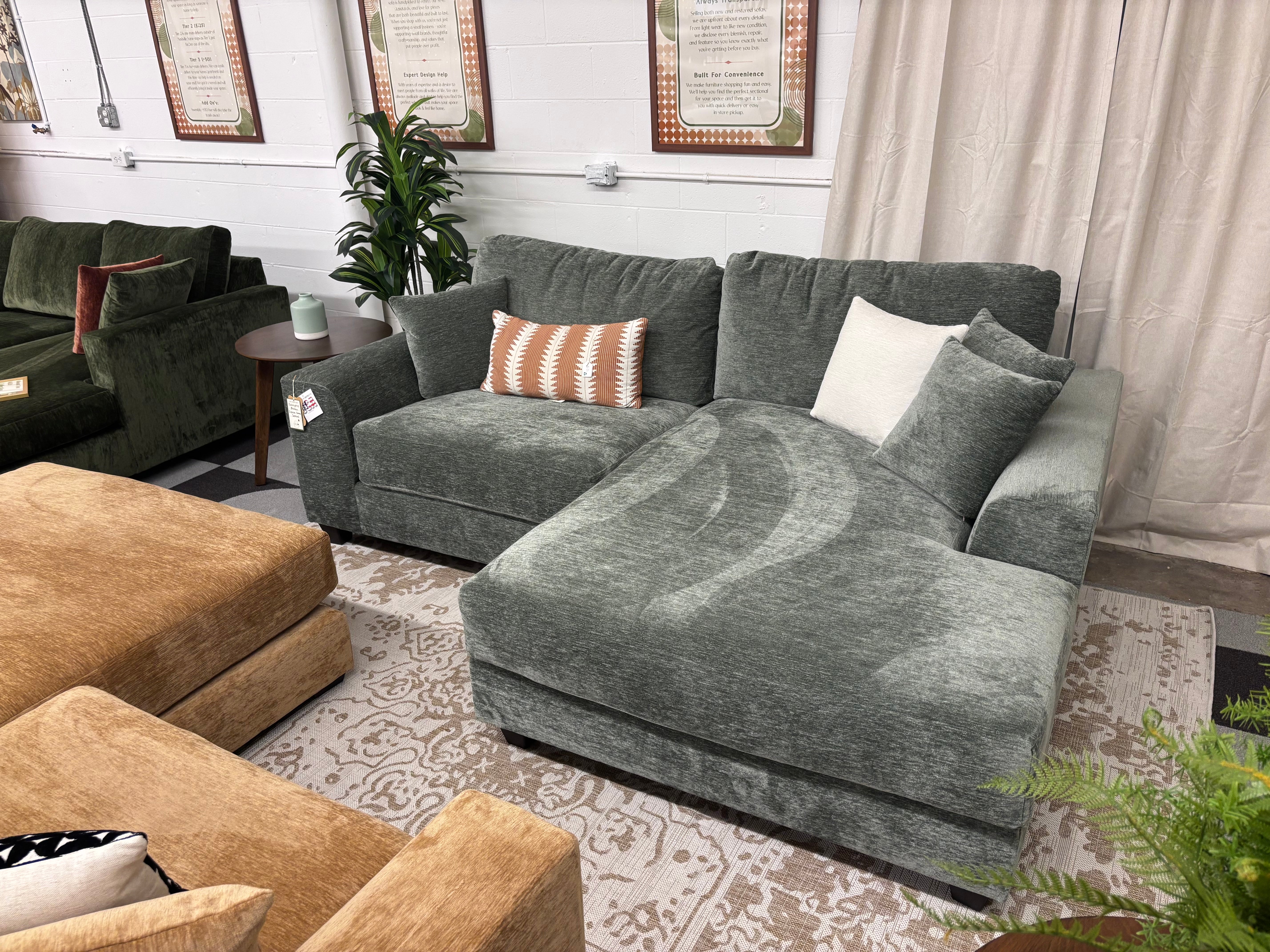 Eucalyptus Beaman 2 Piece Chaise Sectional - Reclaimed Elegance