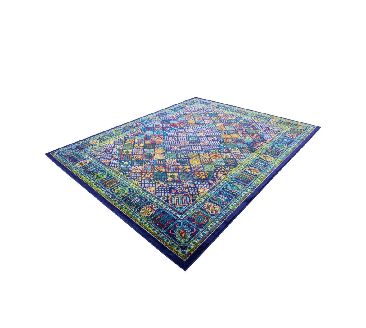 Navy Blue 7'10x10' Calypso Rectangle Rug - Reclaimed Elegance