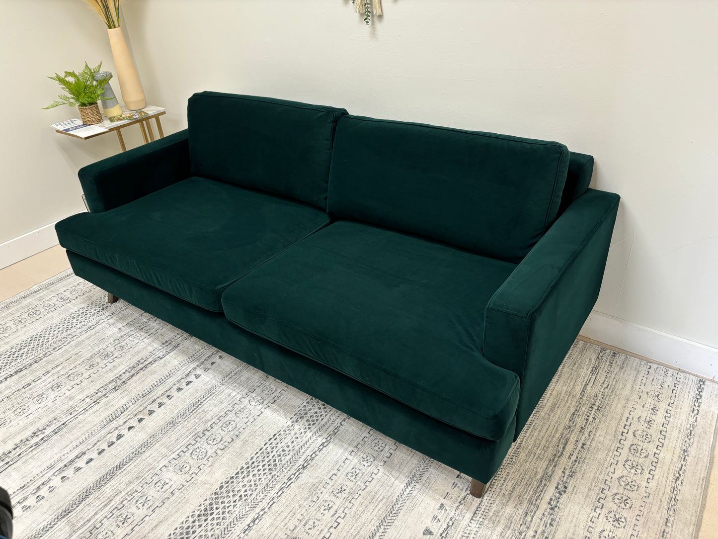 Teal Velvet Lido 2 Seater Sofa