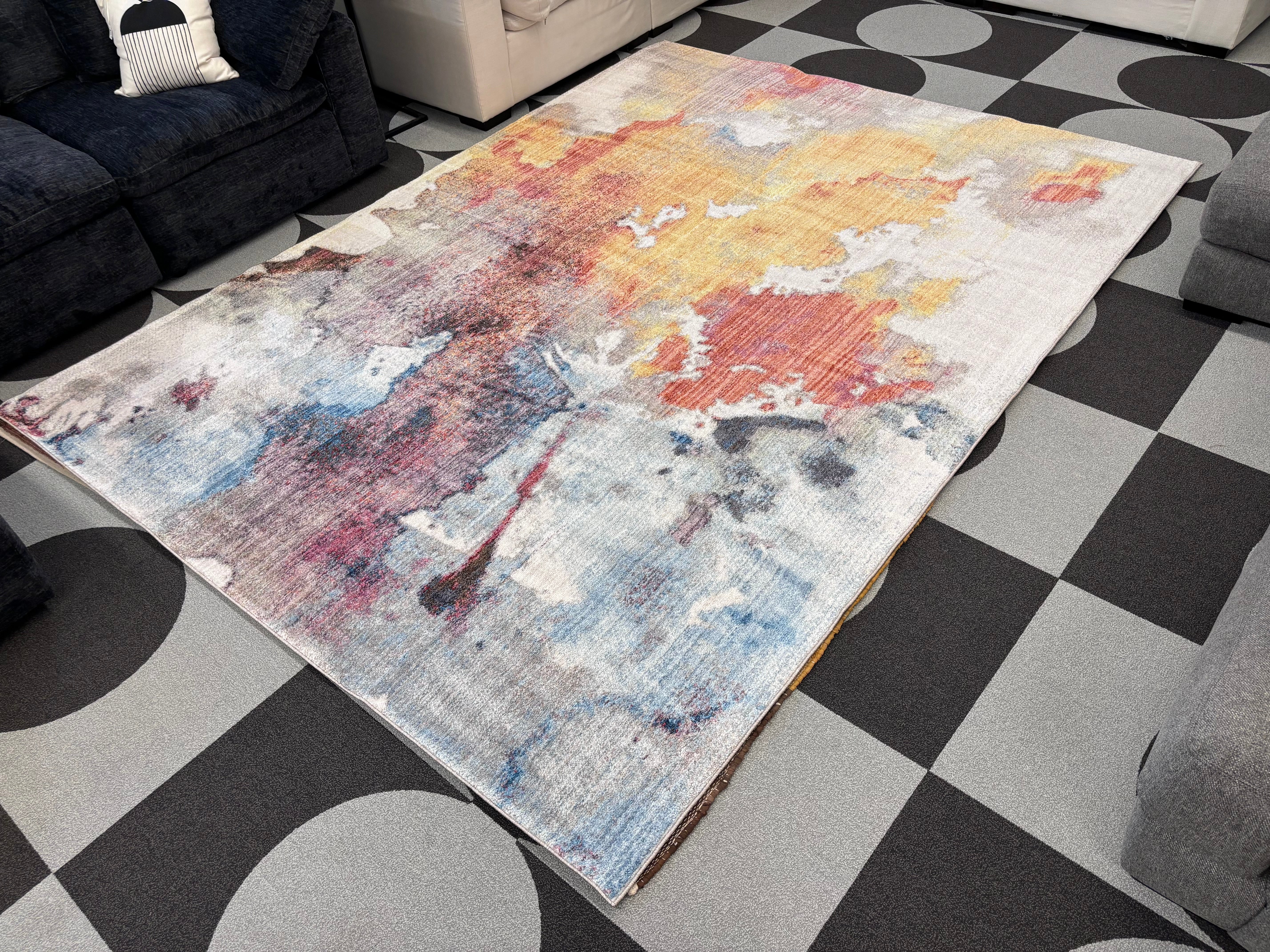 Paint Splatter 8 x 11' Jill Zarin Downtown Rectangle Rug - Reclaimed Elegance