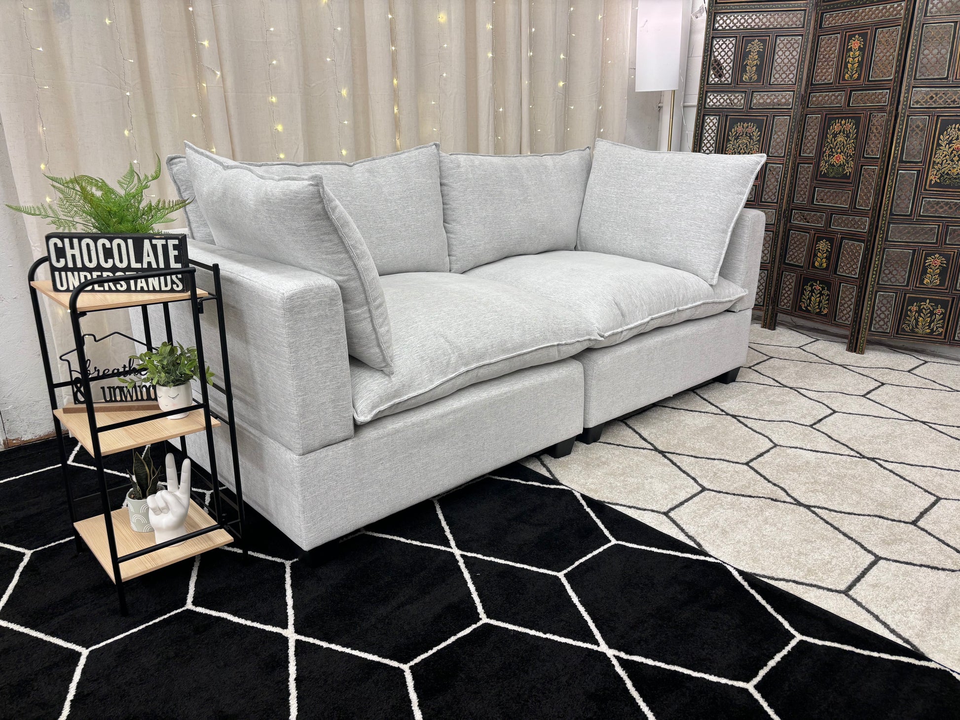 Pastel Grey SKY 2.0 Modular Sectional - Reclaimed Elegance