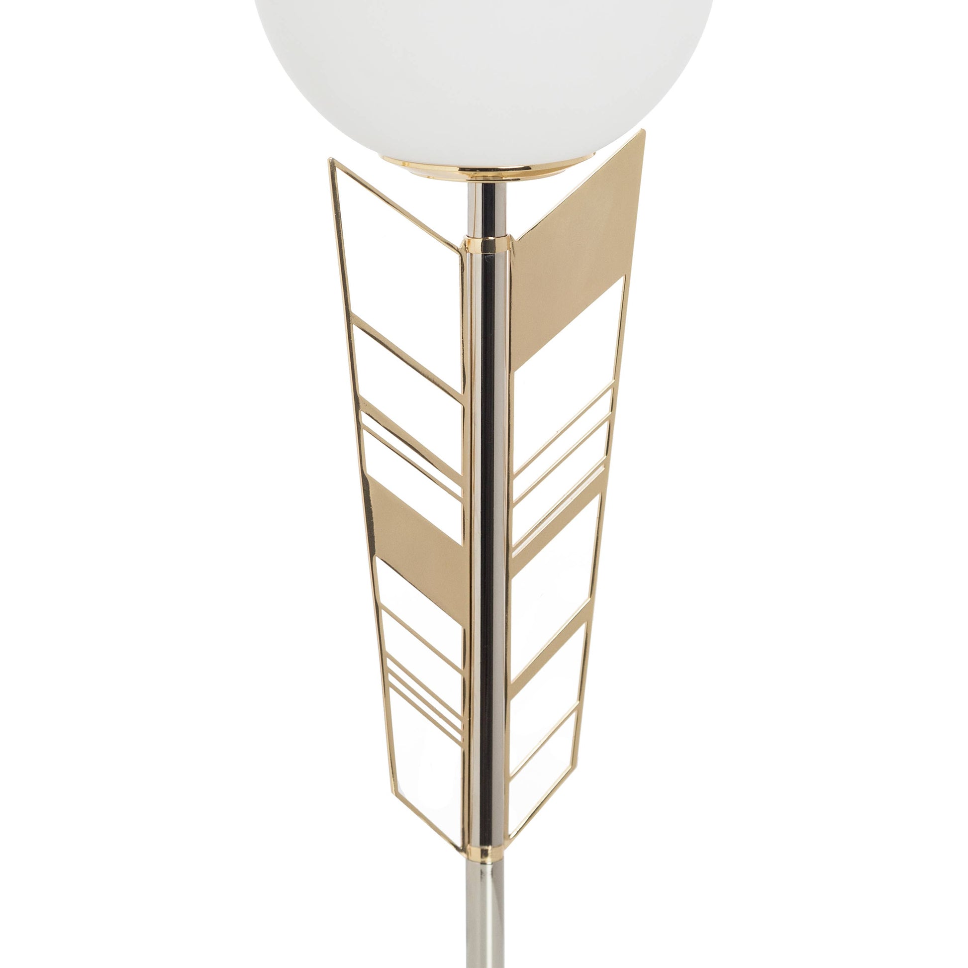 Gold & Silver Jessie Globe Shade Table Lamp - Reclaimed Elegance