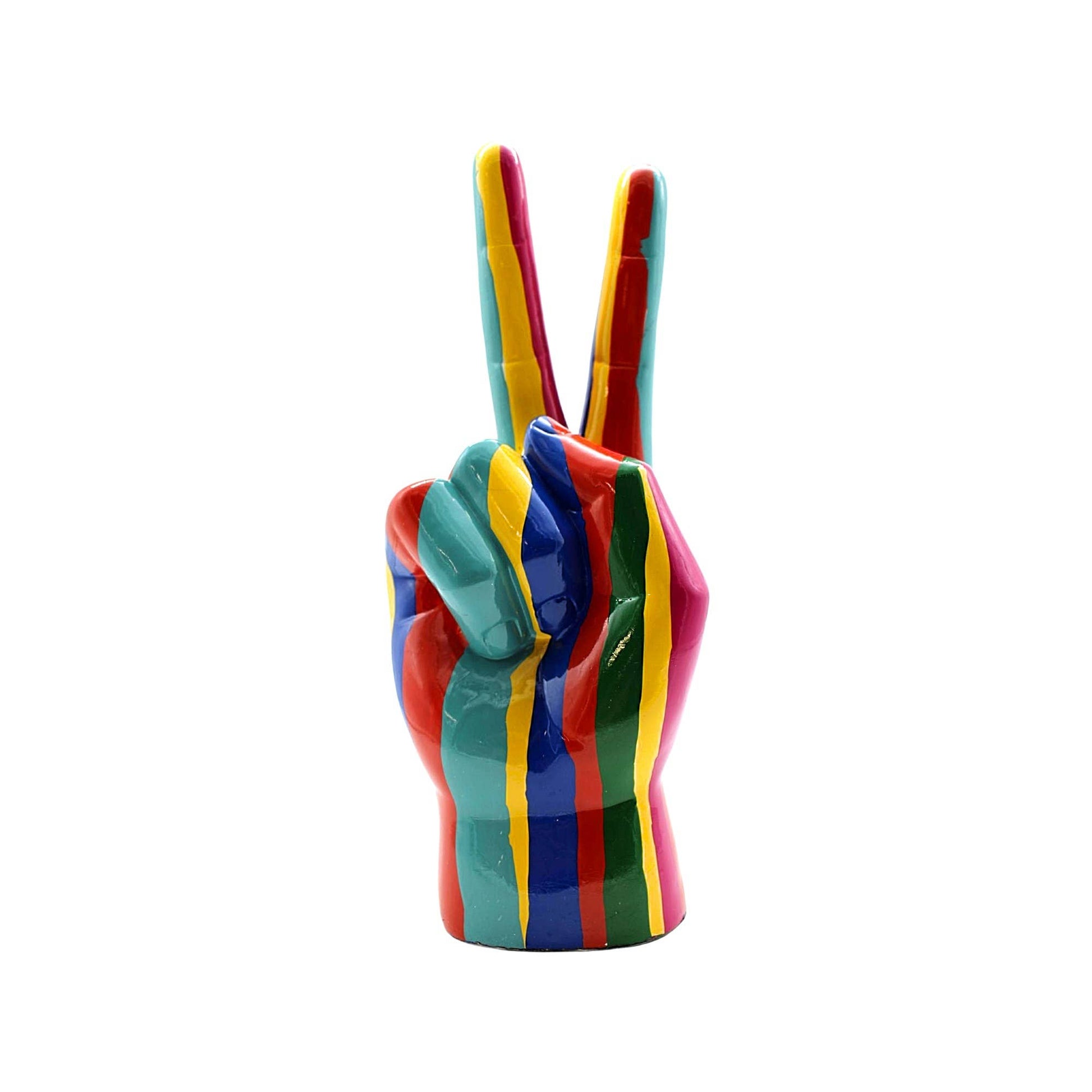 Graffiti Peace Sign Tabletop - 11" tall - Reclaimed Elegance