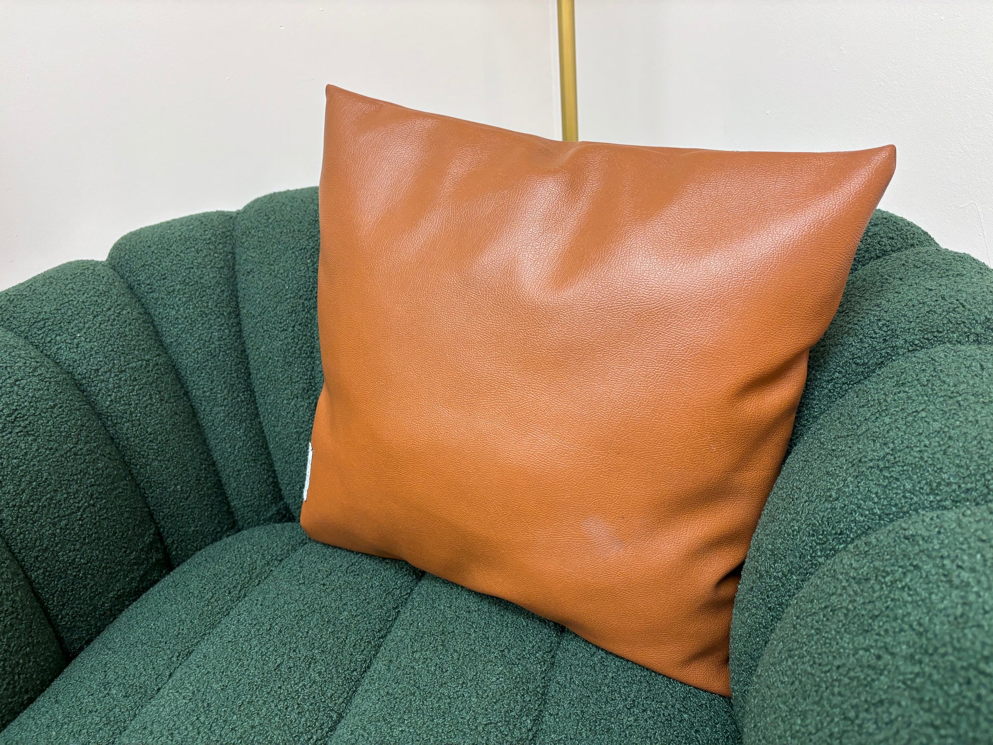 Faux Leather Pillow - Reclaimed Elegance