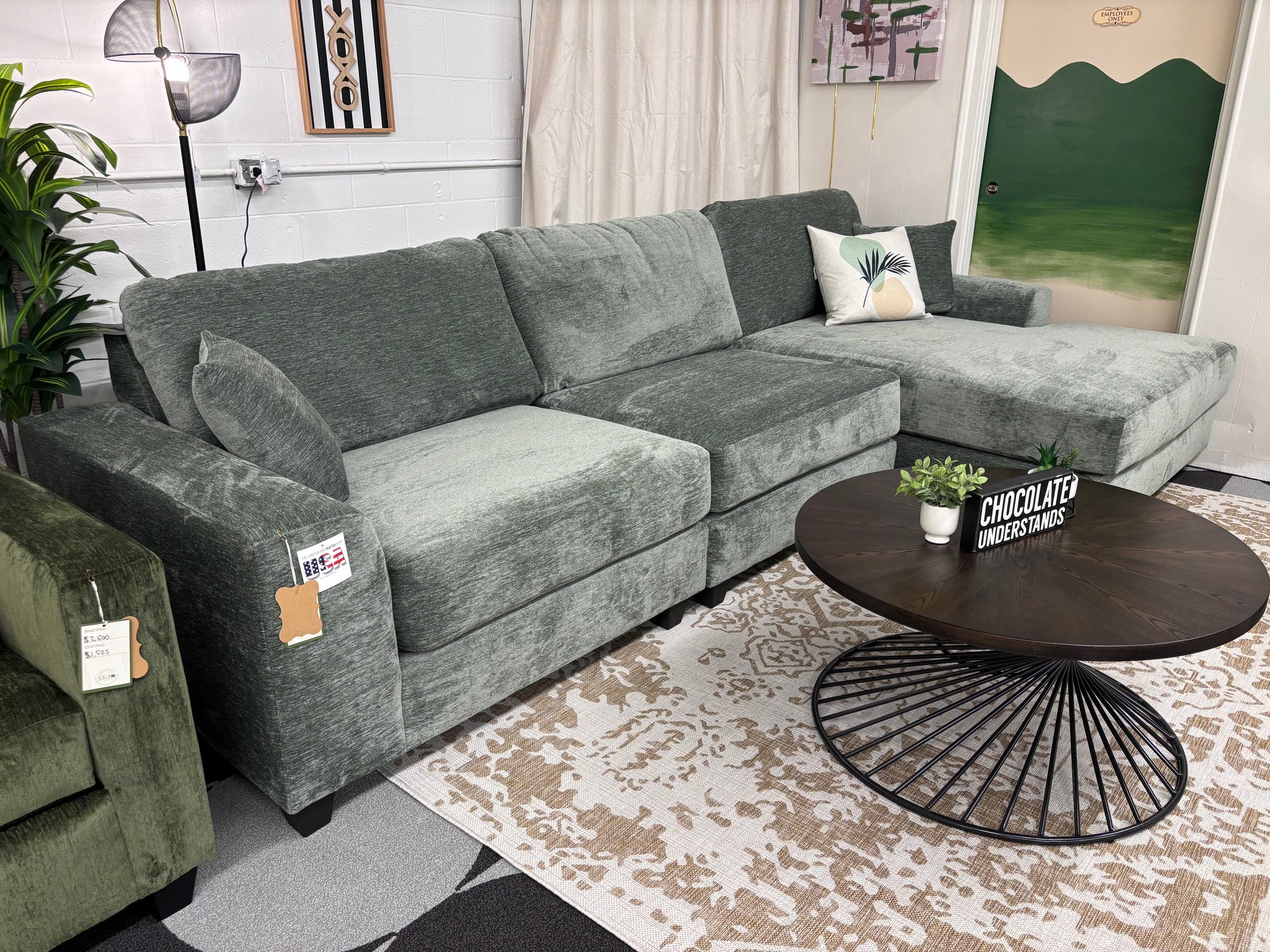 Eucalyptus Beaman 3 Piece Chaise Sectional - Reclaimed Elegance