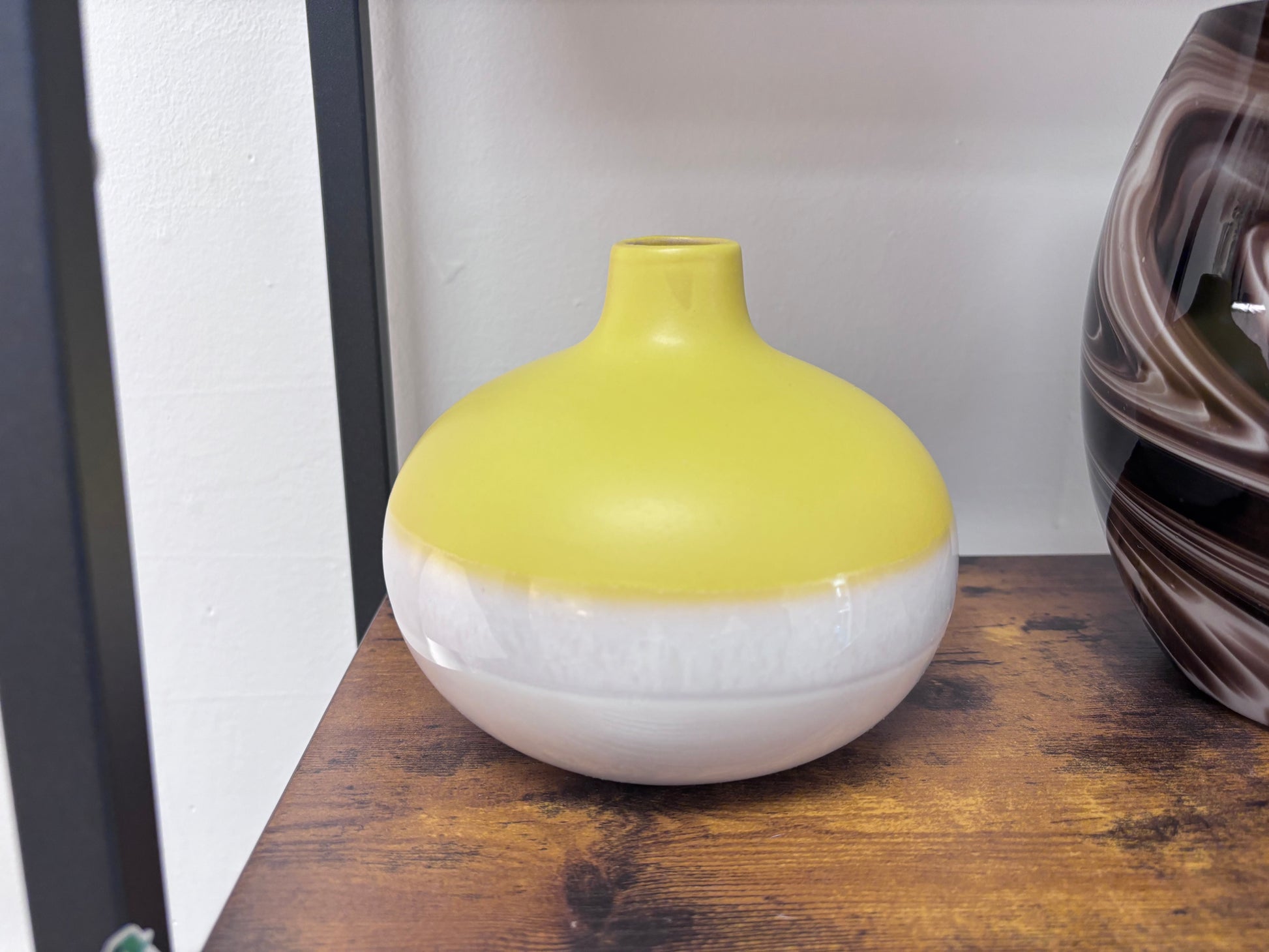 Sunshine Yellow Tri-toned Vase - Reclaimed Elegance