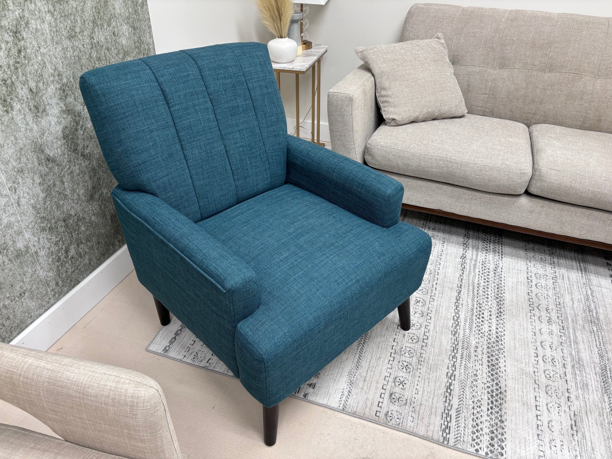 Teal Kiwi Armchair - Reclaimed Elegance