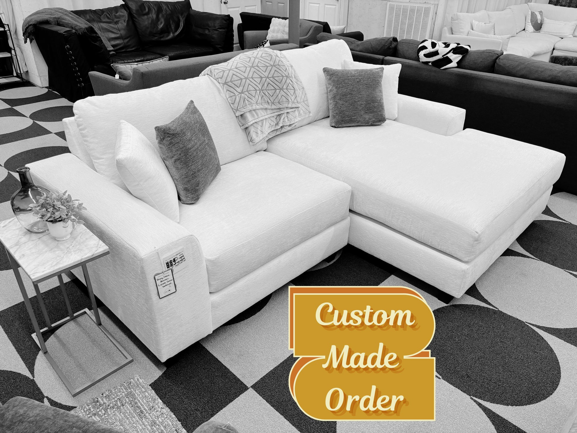 Custom Beaman 2 Piece Chaise Sectional - Reclaimed Elegance