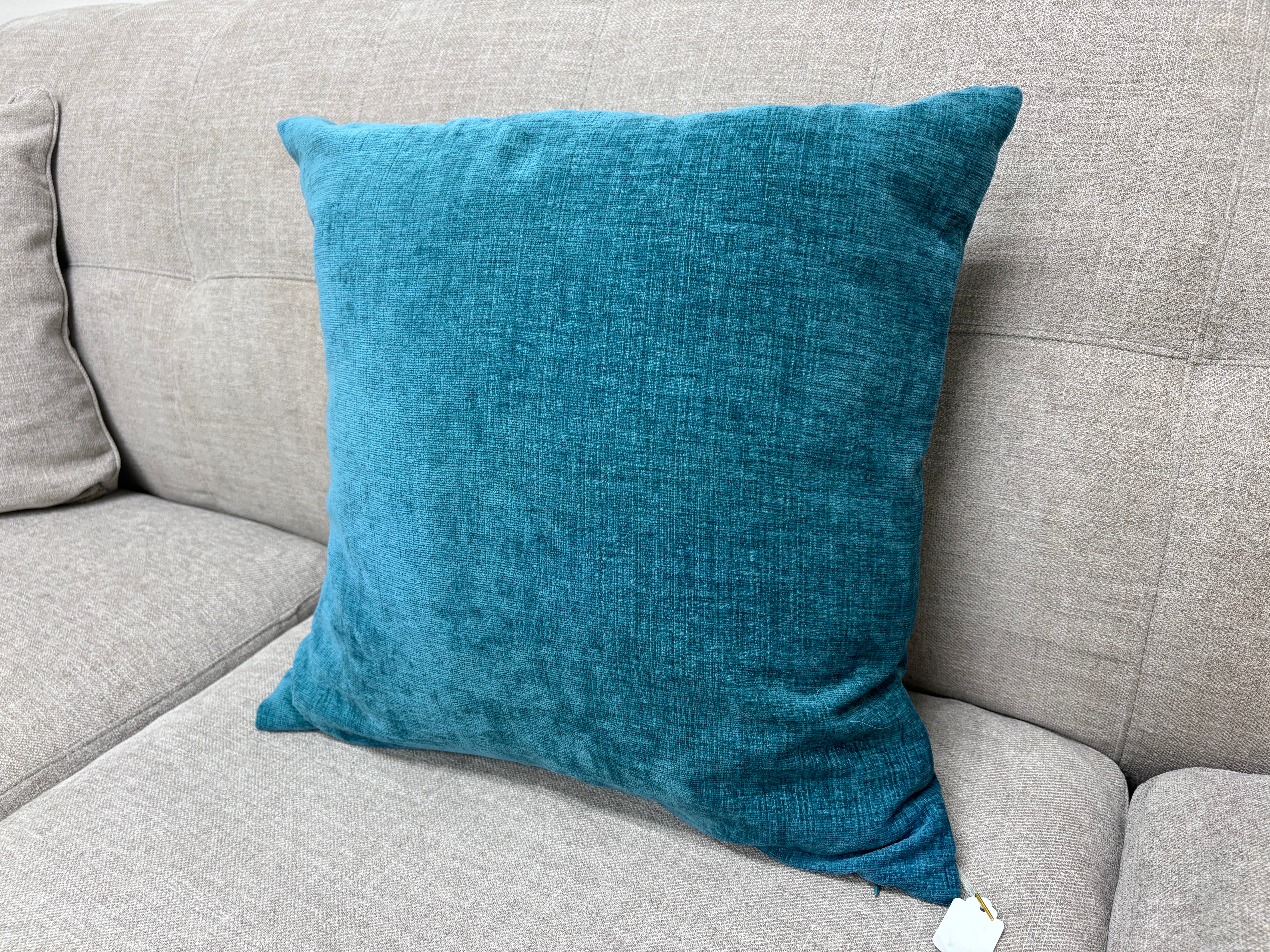 Teal Crushed Velvet Pillow
