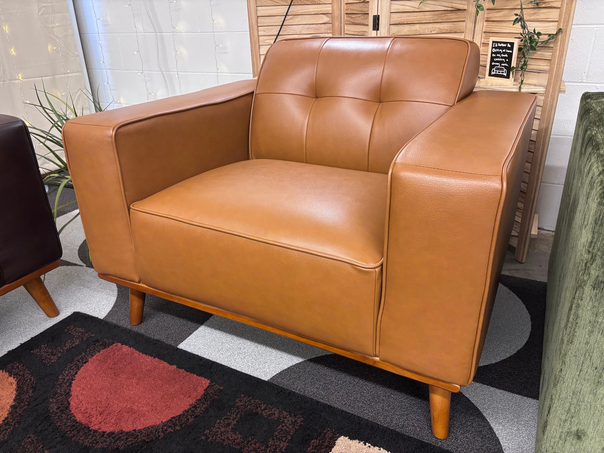 Whiskey Brown Destiny Armchair - Reclaimed Elegance