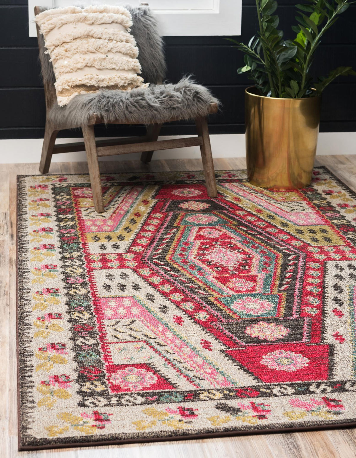 Sedona Carlsbad Multi & Beige Area Rug | Rectangle in room