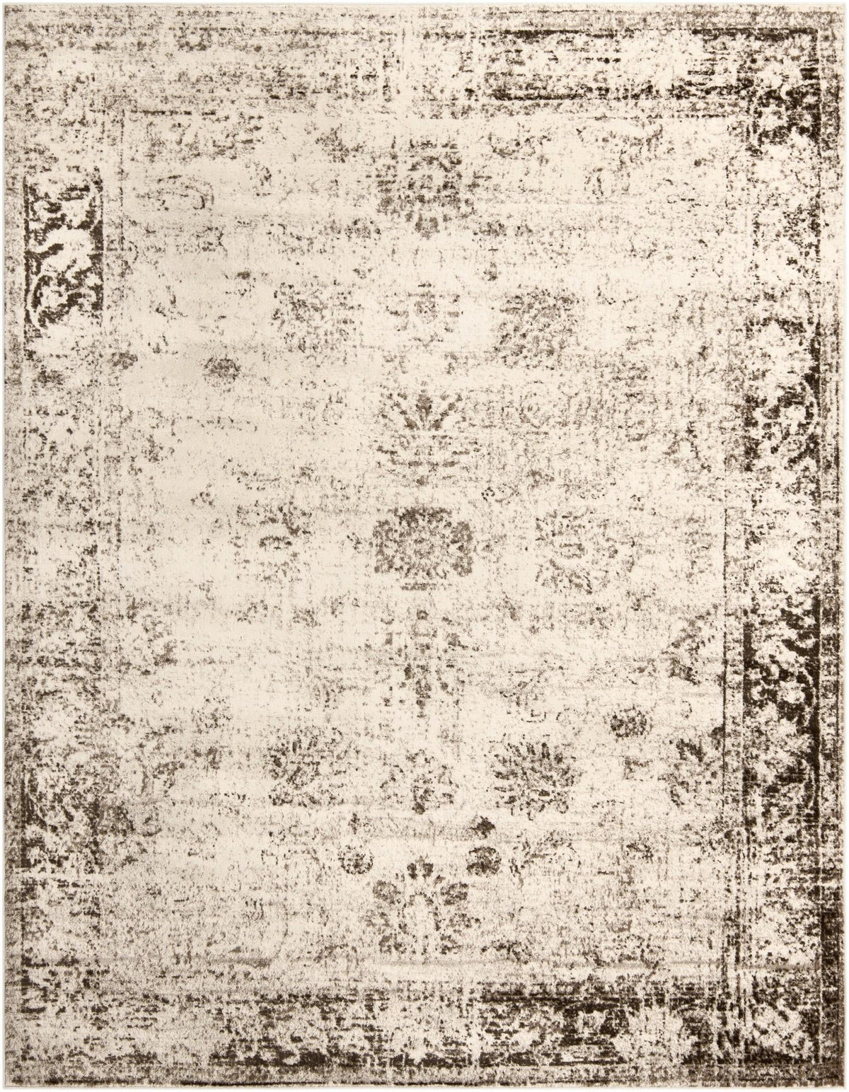 Sofia Casino Beige & Tan Area Rug, overhead view