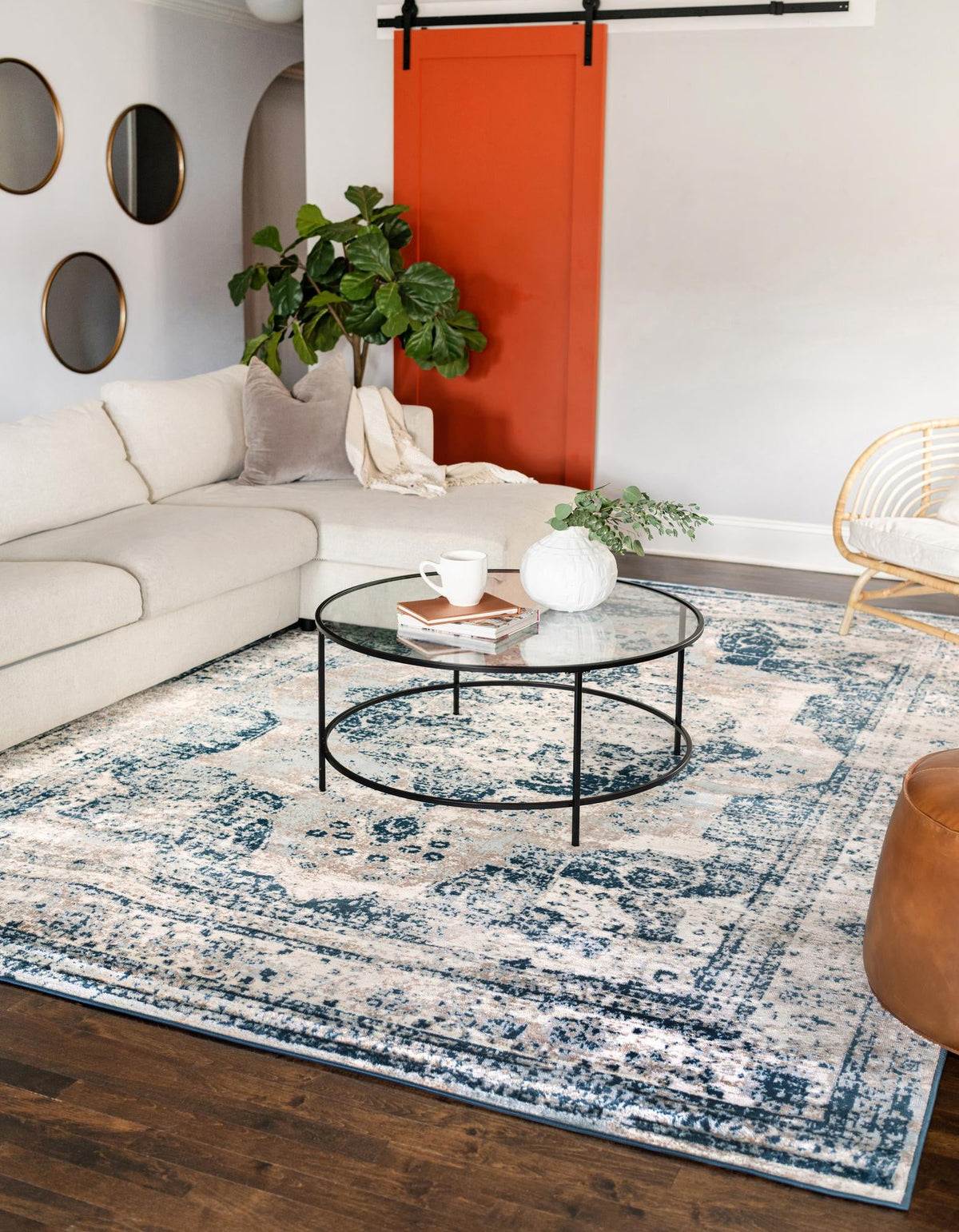 Sofia Salle Garnier Blue/Ivory | Supplier rug image / alternate view