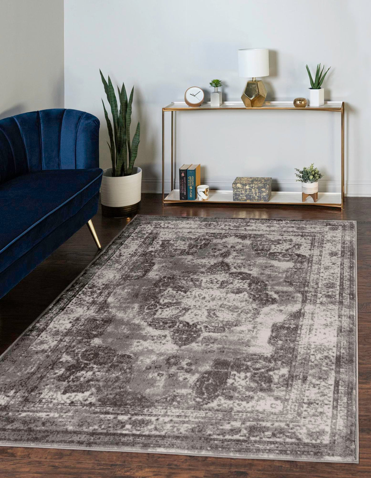 Sofia Salle Garnier Gray & Ivory Area Rug | Original supplier photo 2