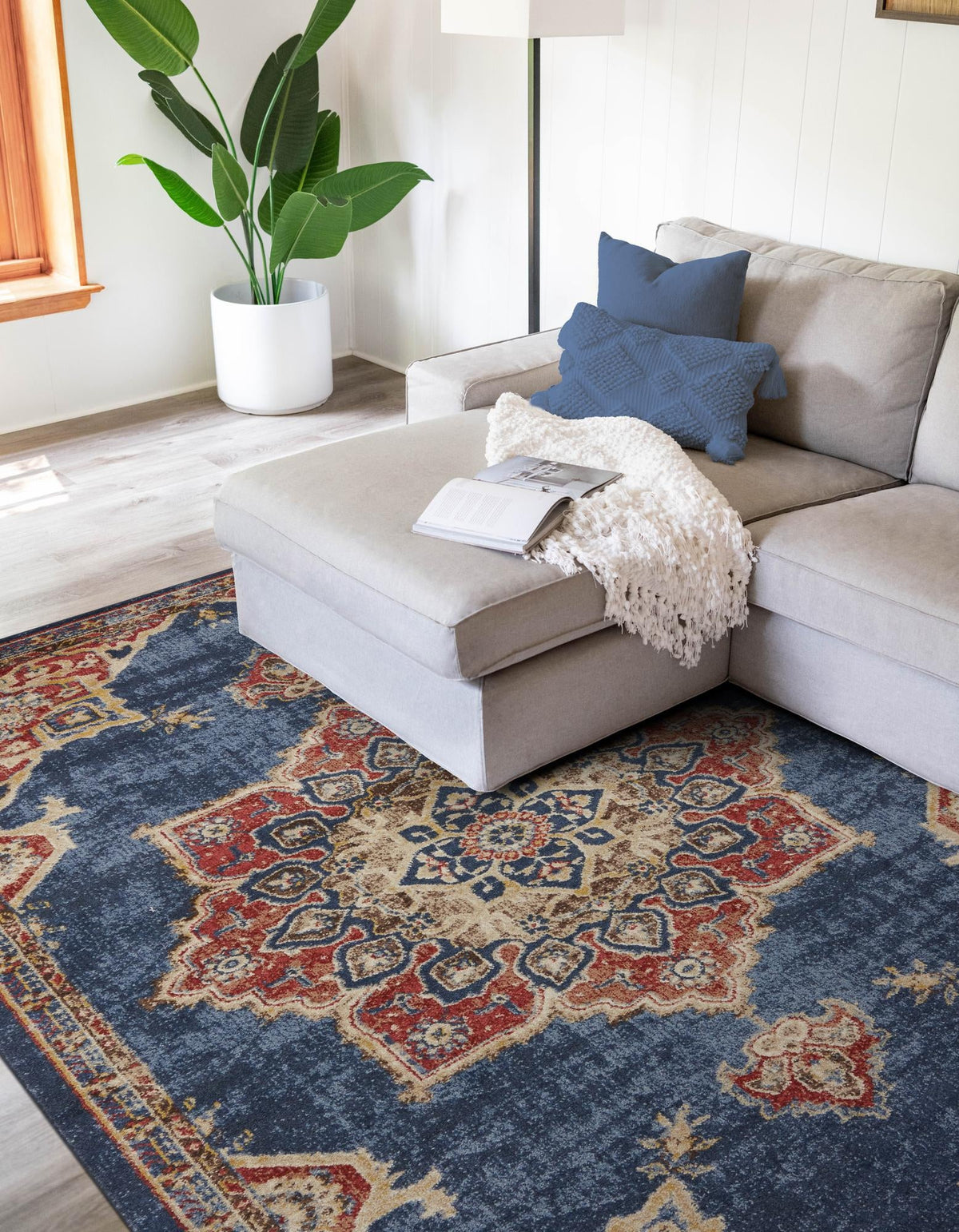 Utopia Helios Dark Blue & Beige Area Rug | Unique Loom high-resolution supplier additional photo 3135357_image_1019.jpg