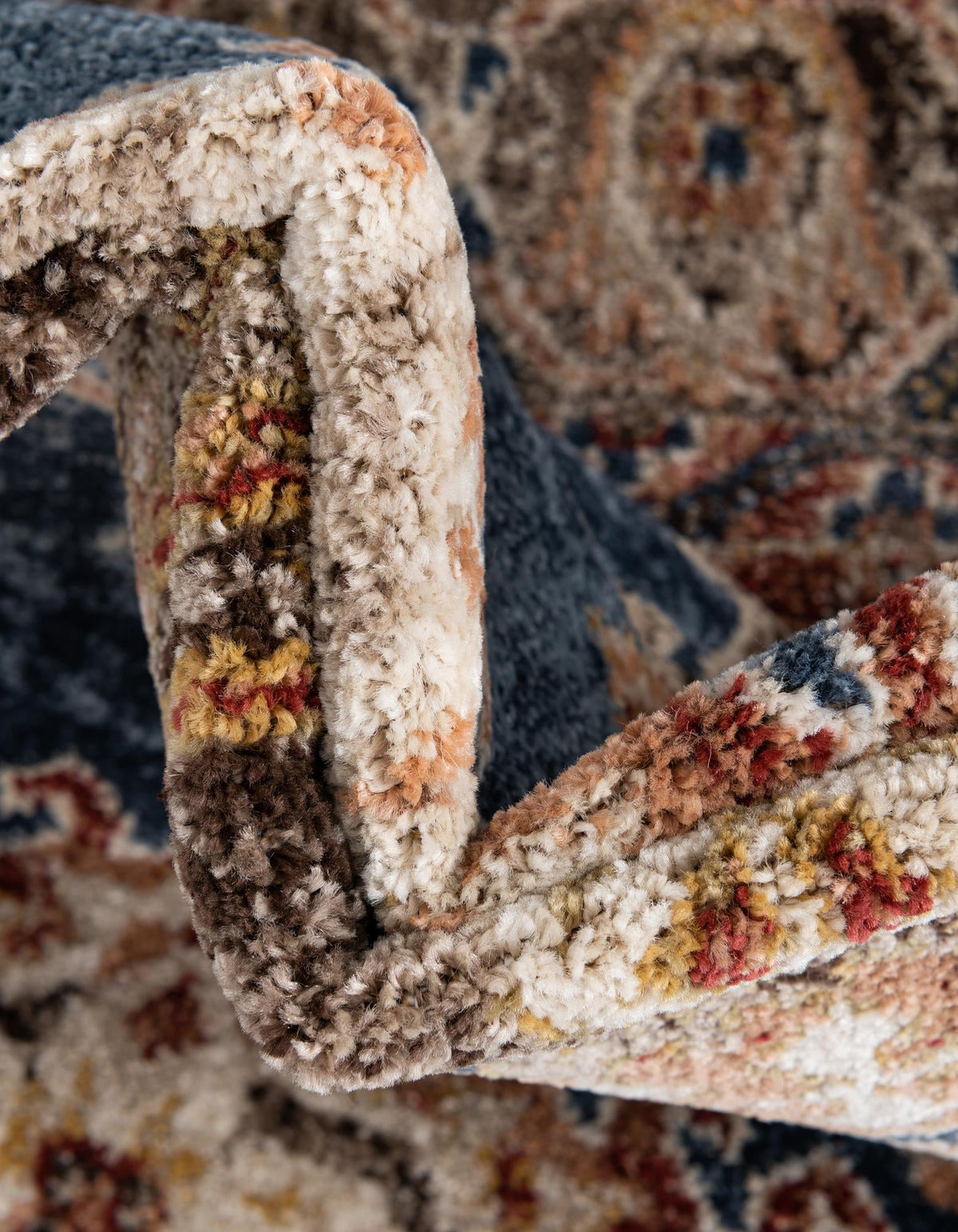 Utopia Larissa Blue & Brown Area Rug | Unique Loom high-resolution supplier additional photo 3135397_image_1023.jpg