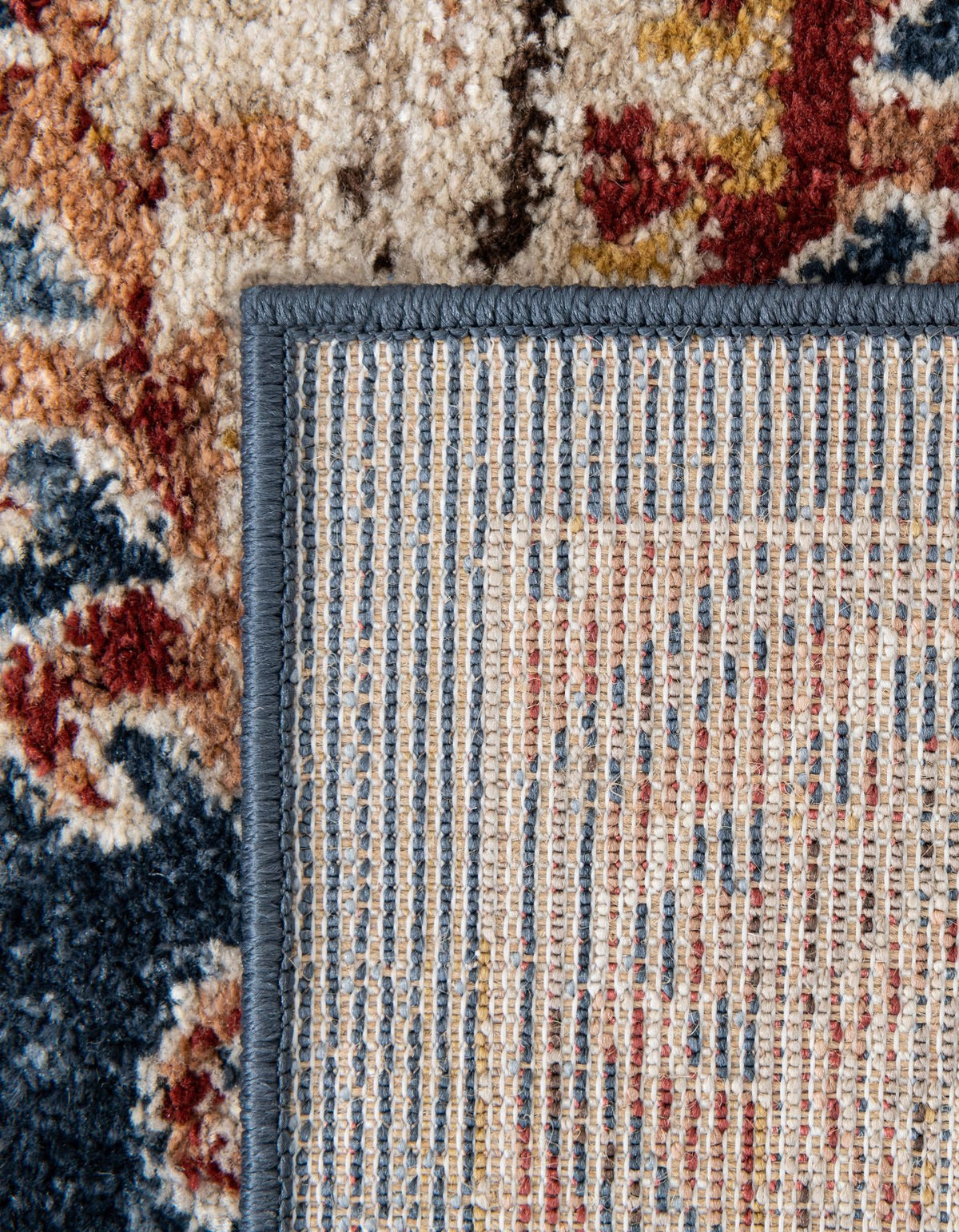 Utopia Larissa Blue & Brown Area Rug | Unique Loom high-resolution supplier additional photo 3135397_image_1024.jpg