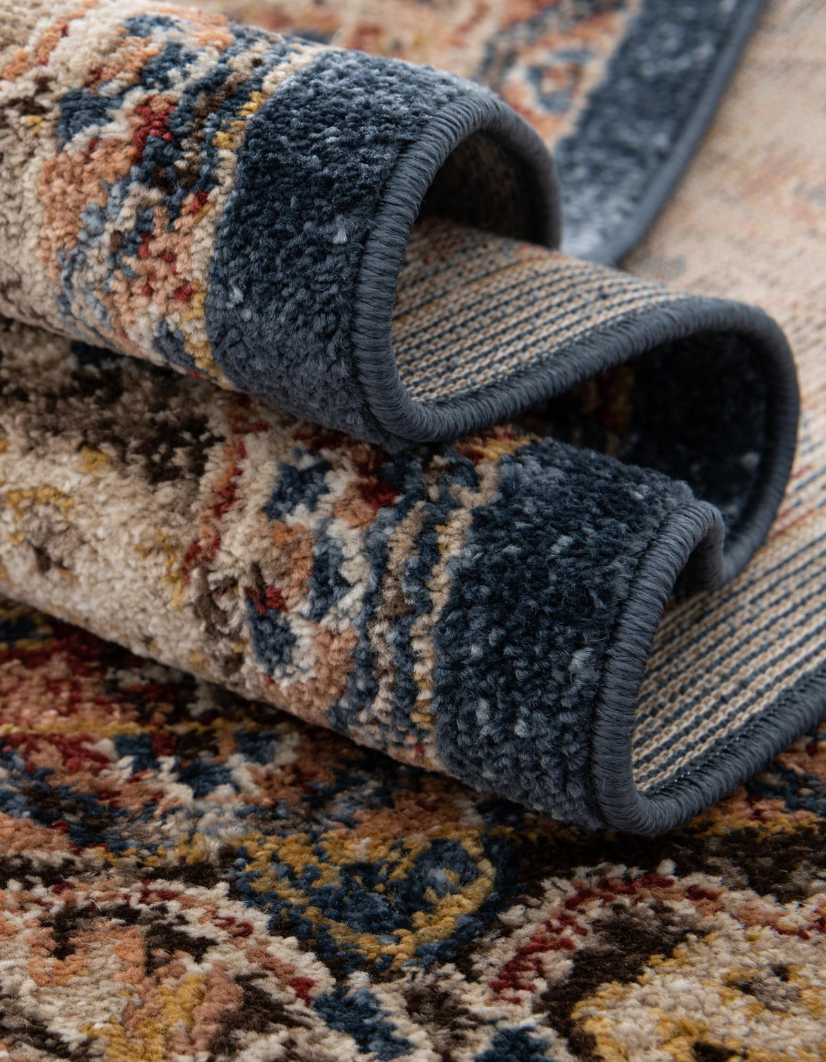 Utopia Larissa Blue & Brown Area Rug | Unique Loom high-resolution supplier additional photo 3135397_image_1028.jpg