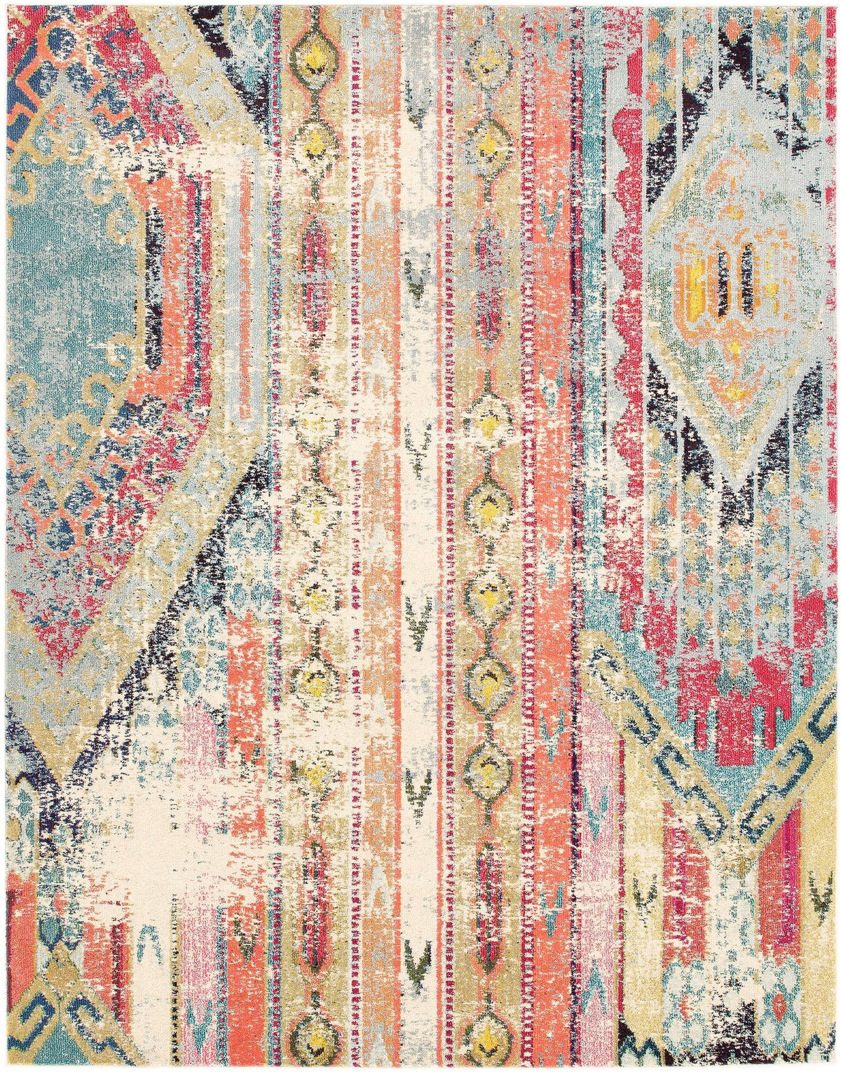 Sedona Yosemite Multi & Blue Area Rug, overhead view